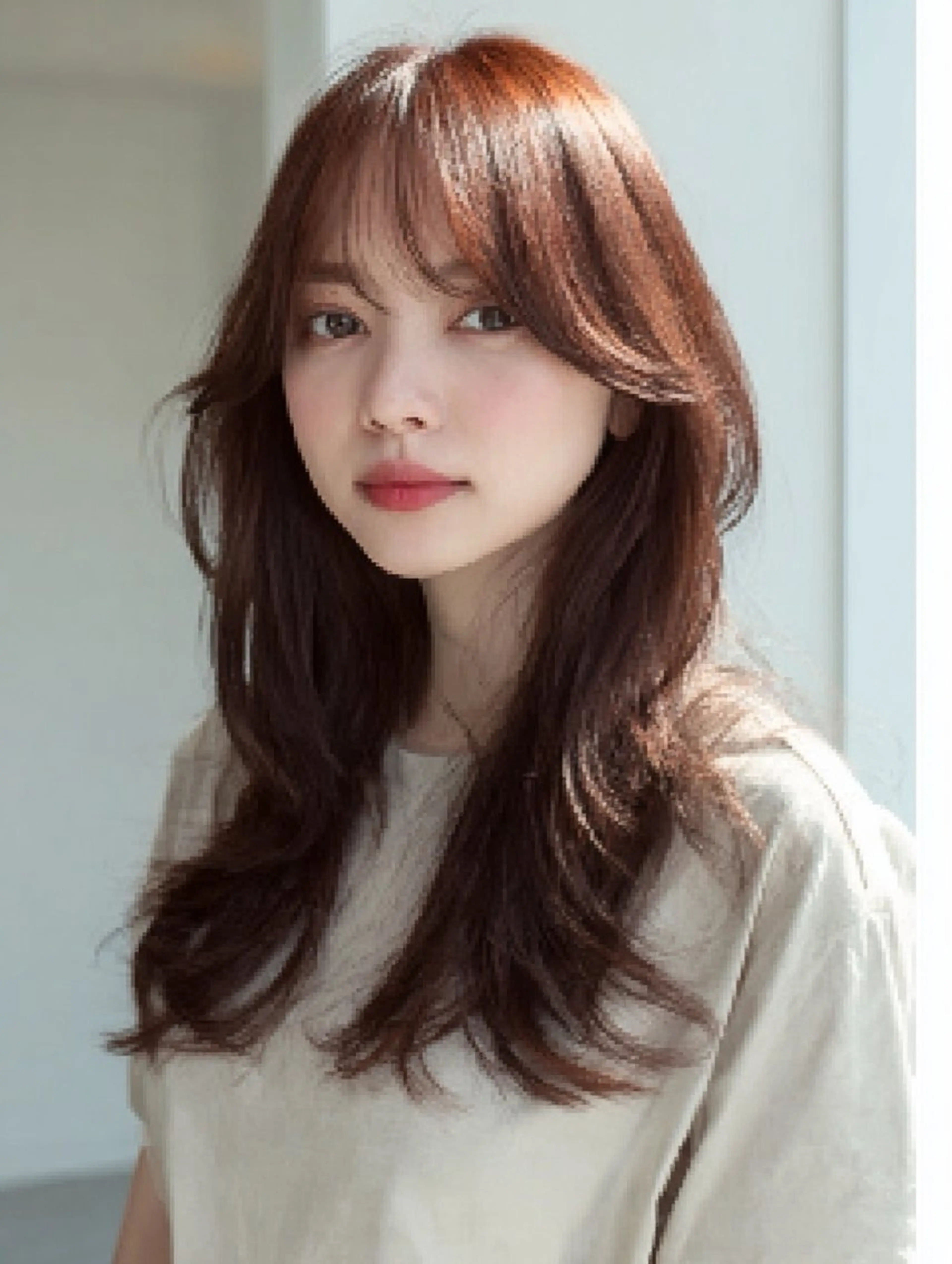 ロング 顔まわりレイヤー 顔周りカット ハッシュカット ハイレイヤー 髪質改善 カット ヘアカラー 縮毛矯正 トリートメント ✨毛髪診断で絶対綺麗 ✨美髪艶髪専門✨高浪のヘアスタイル