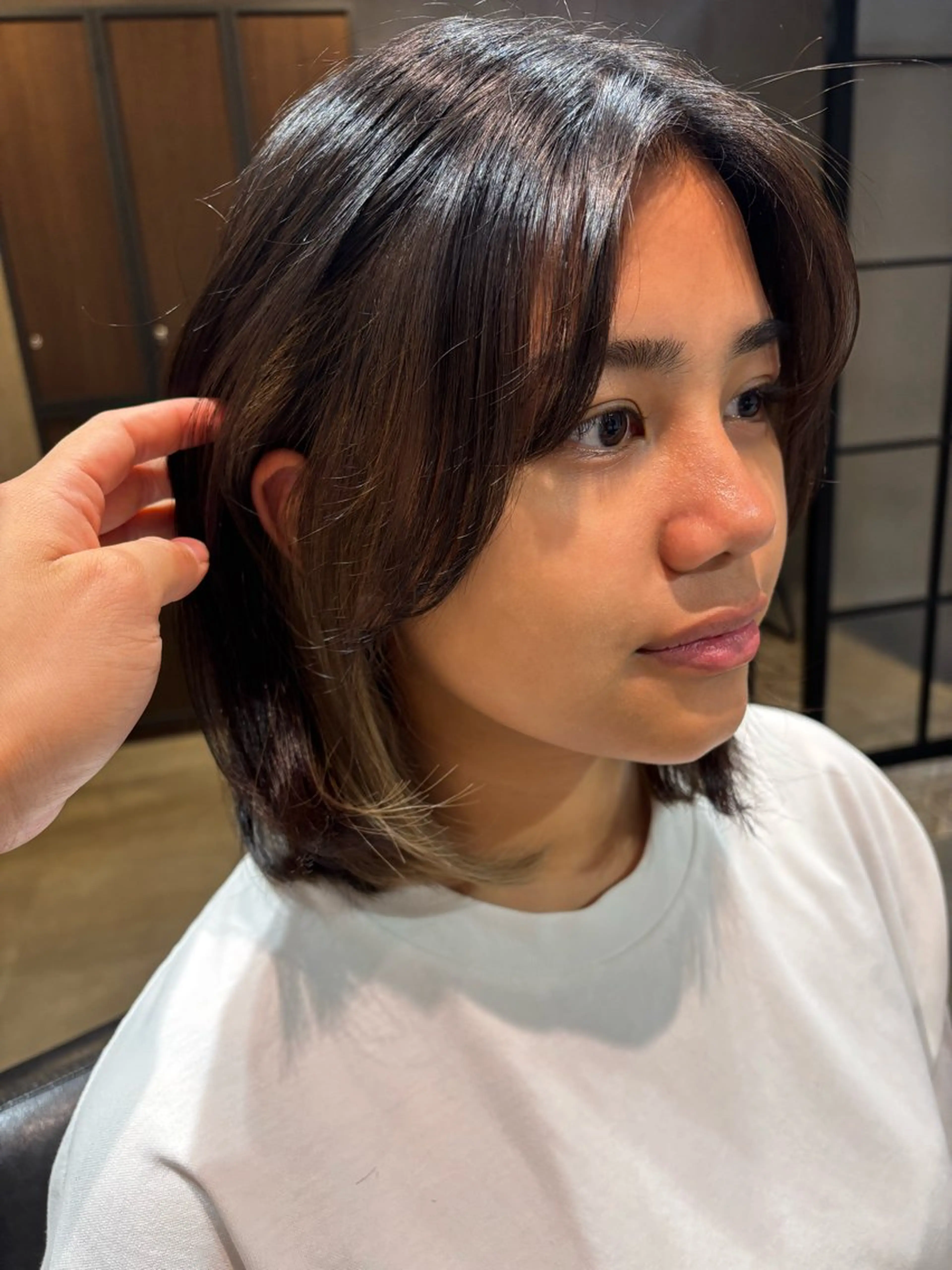 ミディアム 🍑おおしまくるみ 🍑暖色/ボブのヘアスタイル