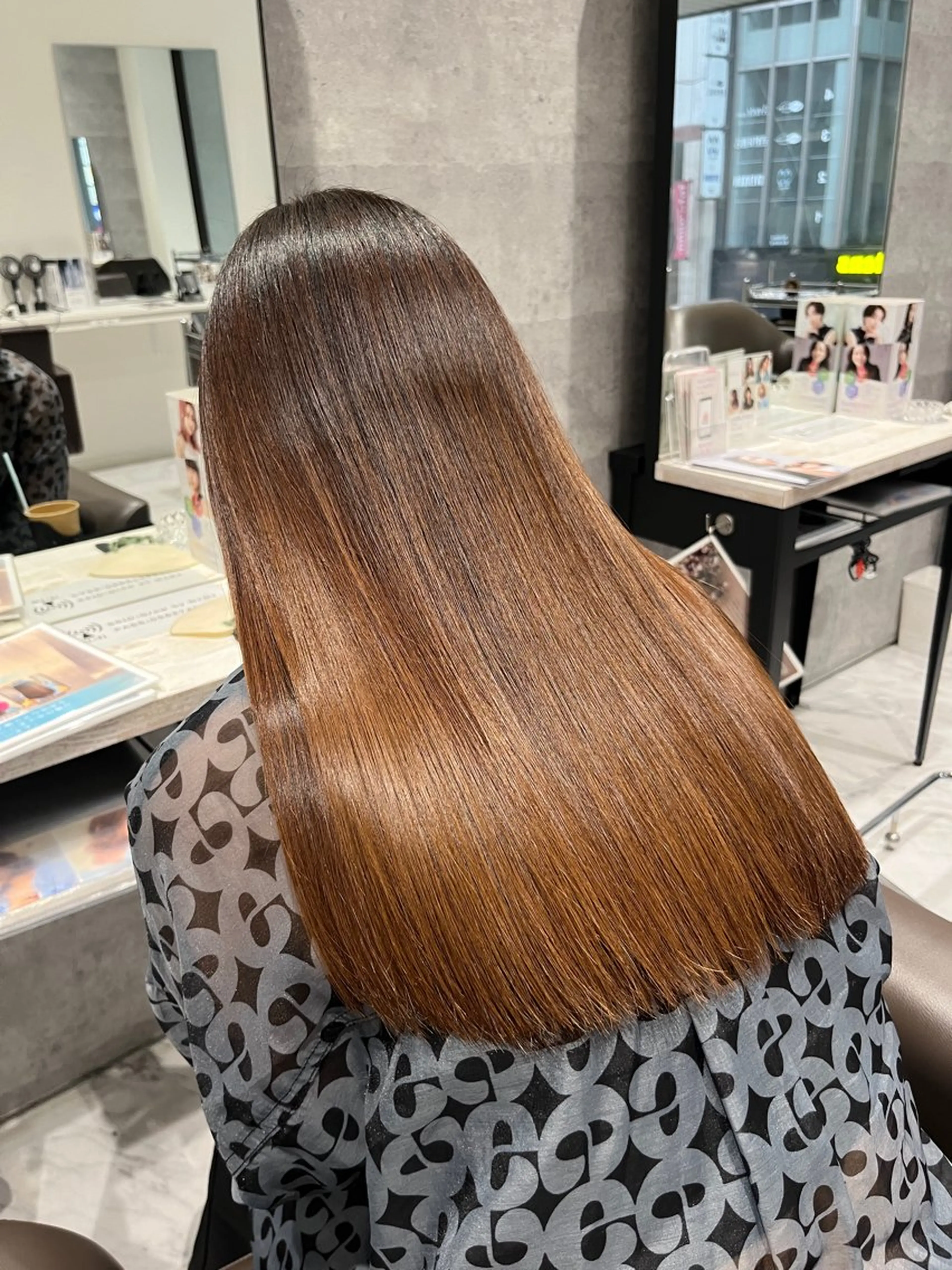 ロング パーマ カット 縮毛矯正 Grow by NYNY 坂本 理輝のヘアスタイル