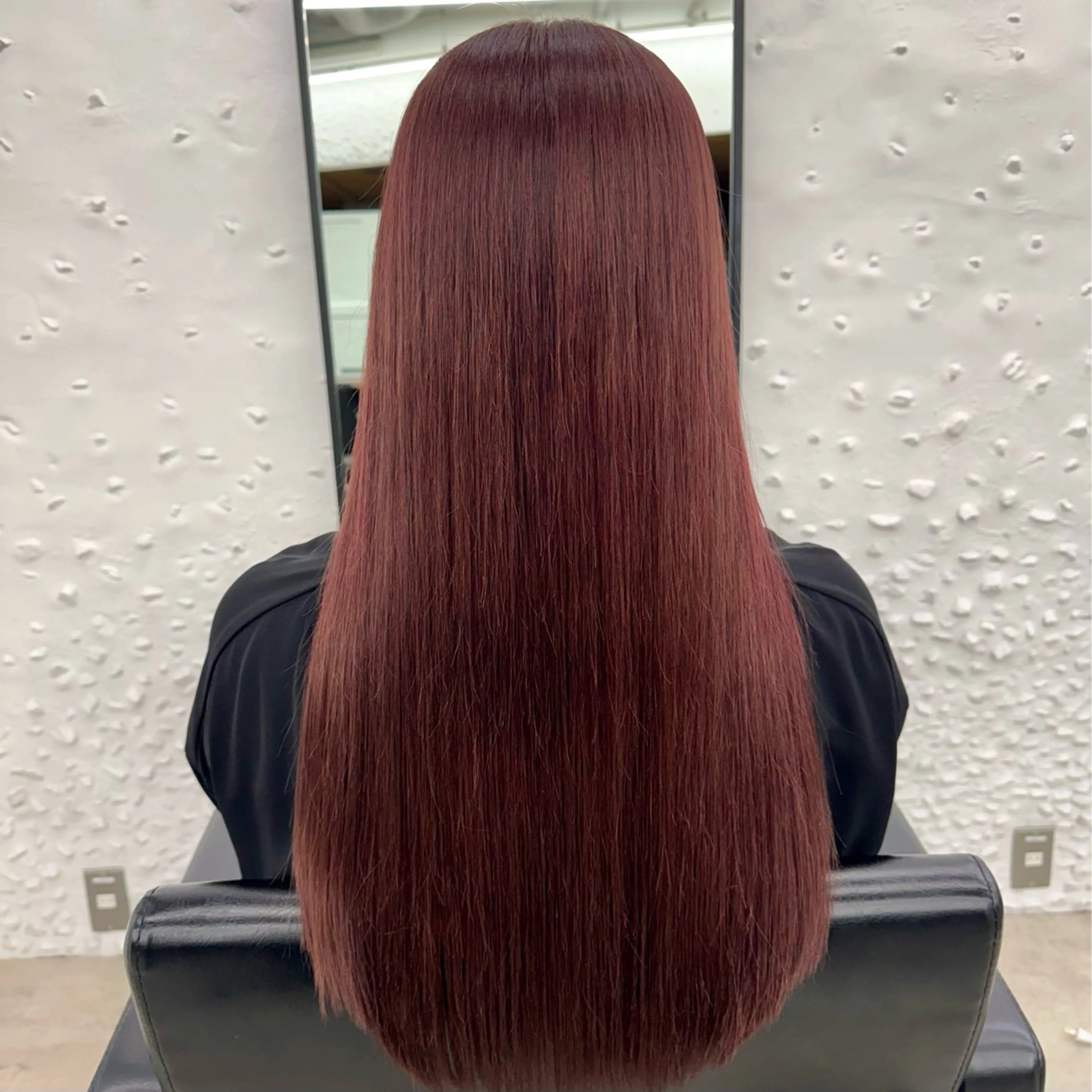 ロング カラー ブリーチ カシス ダブルカラー ブリーチなしカラー レッドカラー 暖色/ショート/ボブ /hana🌸のヘアスタイル