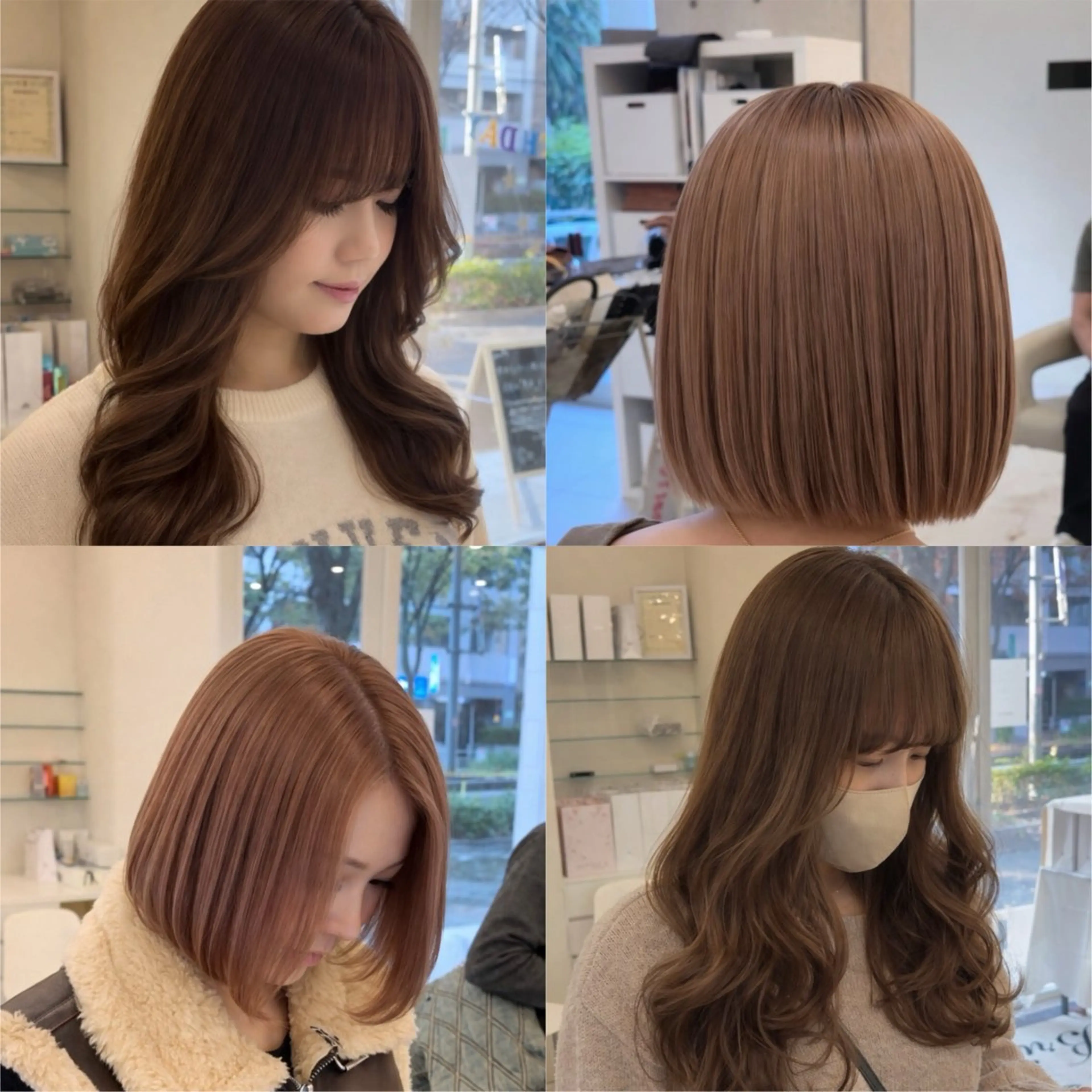 セミロング カット ヘアカラー トリートメント NENE💖ブリーチ 無しダブルカラーのヘアスタイル