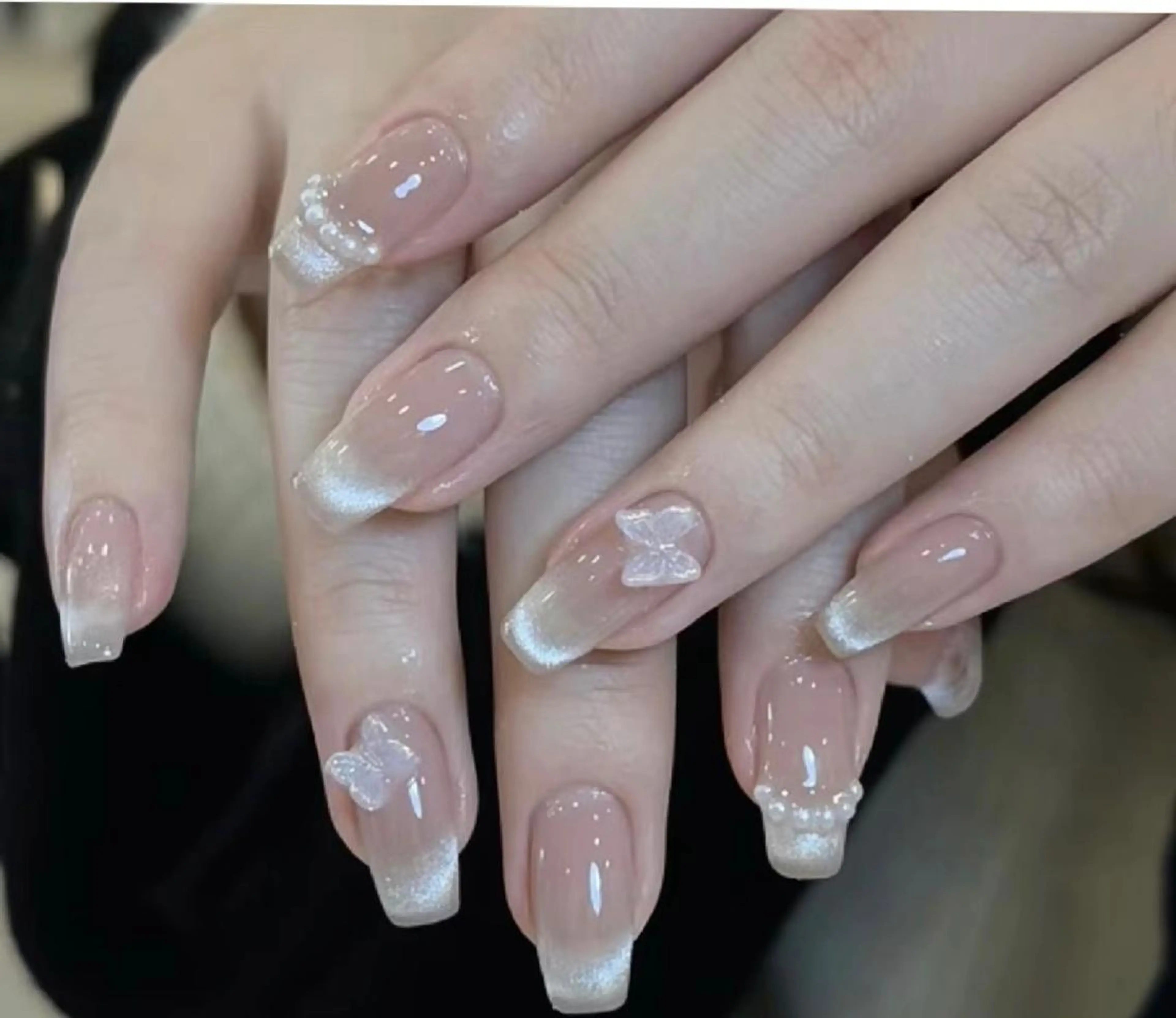 ケア込み(*´꒳`*)マグネットネイル⭐️300色以上ある⭐️マグネットネイルでマグネットフレンチも🉑💅🎵の写真