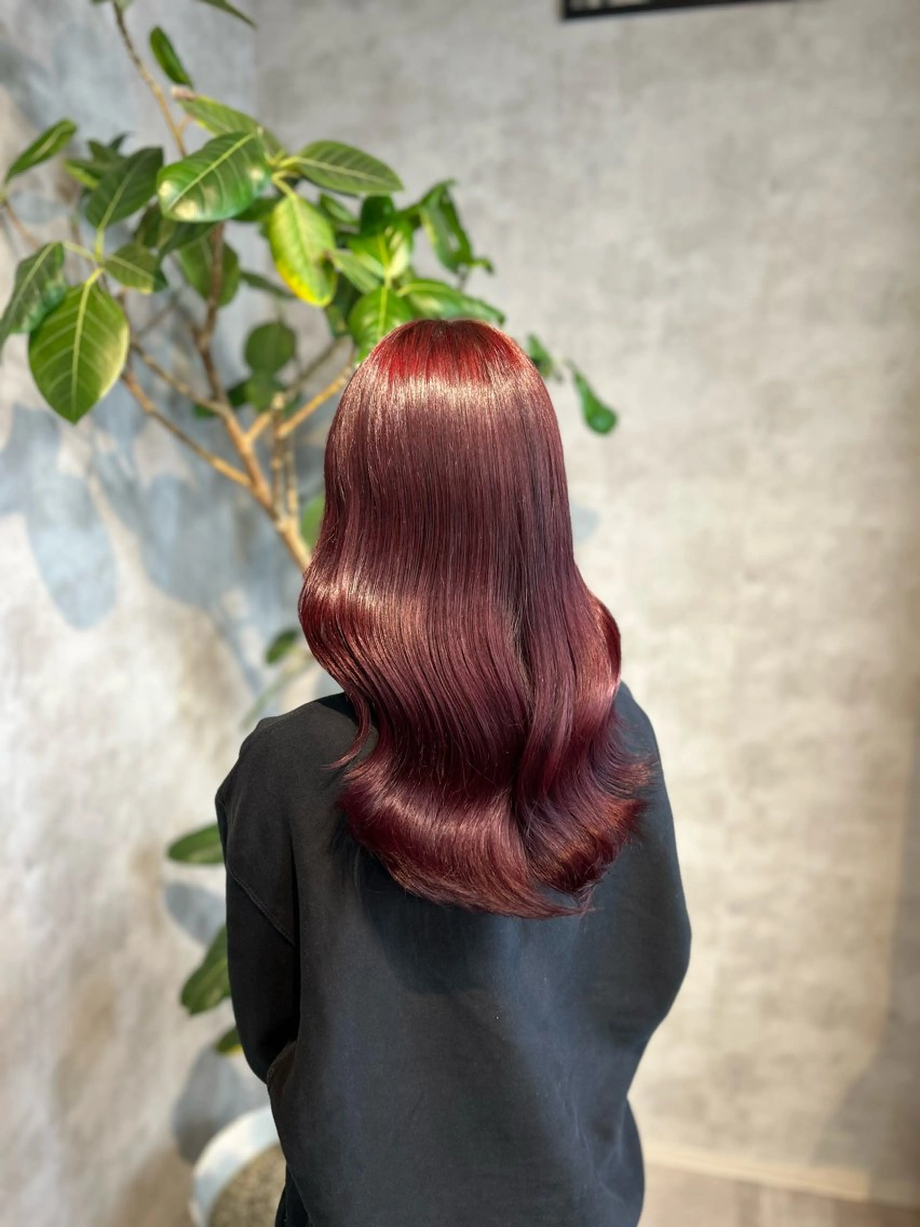 ロング カラー ブリーチ ブリーチなしカラー レッドカラー ヘアカラー トリートメント ブリーチなしの達人 🌈KAITOのヘアスタイル