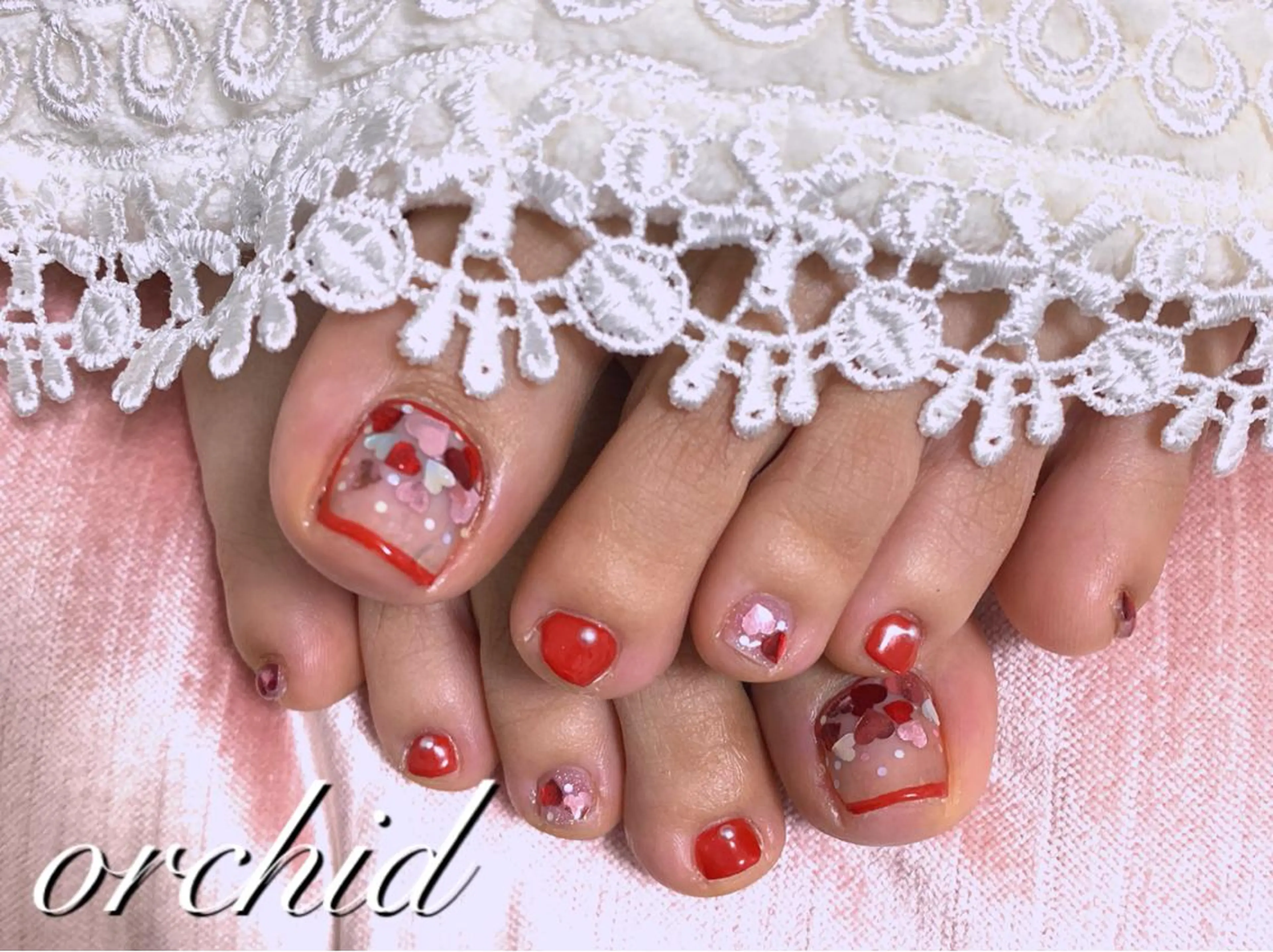 ネイル バレンタイン orchid ♡オーキッドのネイルデザイン