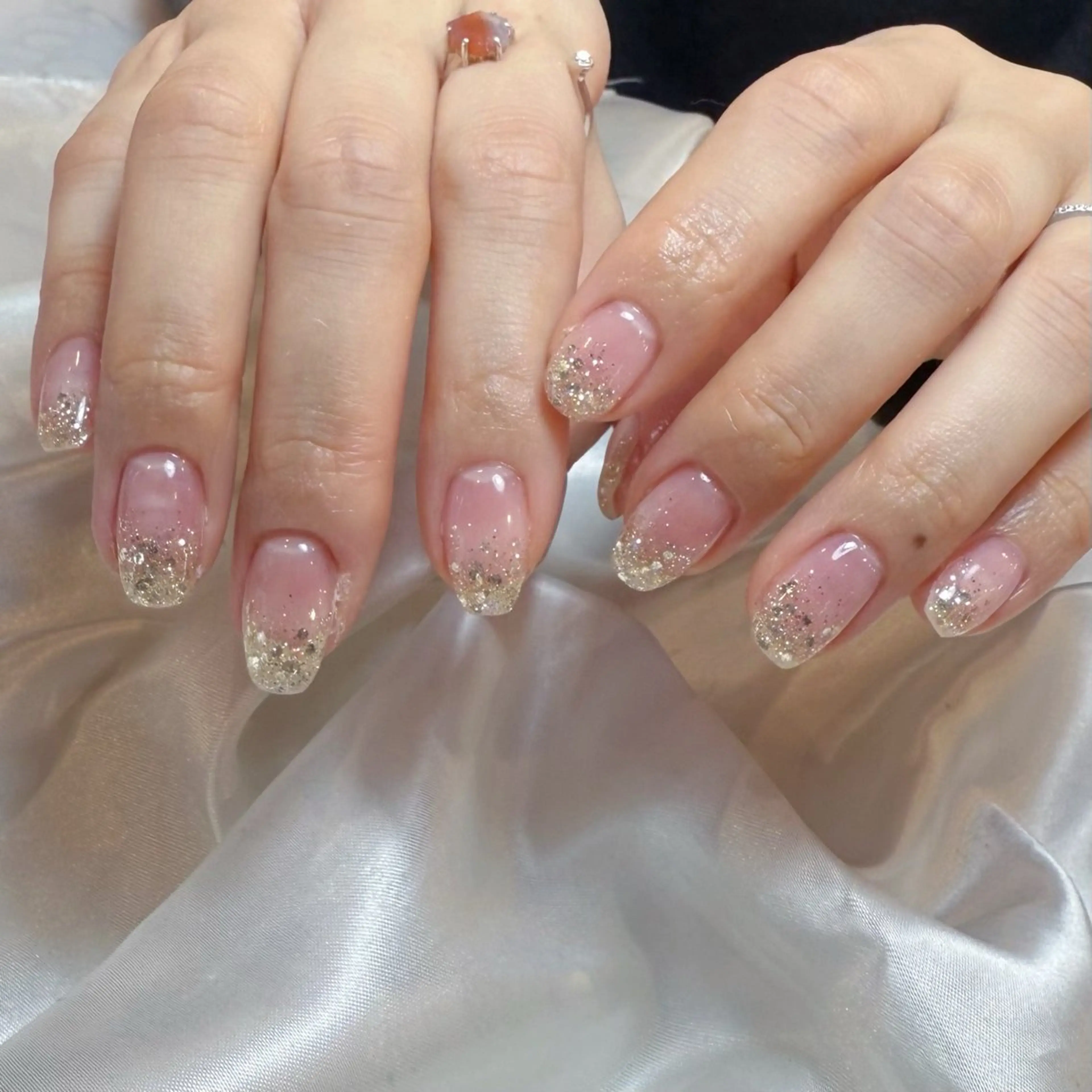 ネイル ラメ(グリッター) ラメグラデーション ワンカラーネイル ハンドネイル MyFairLady nayaのネイルデザイン