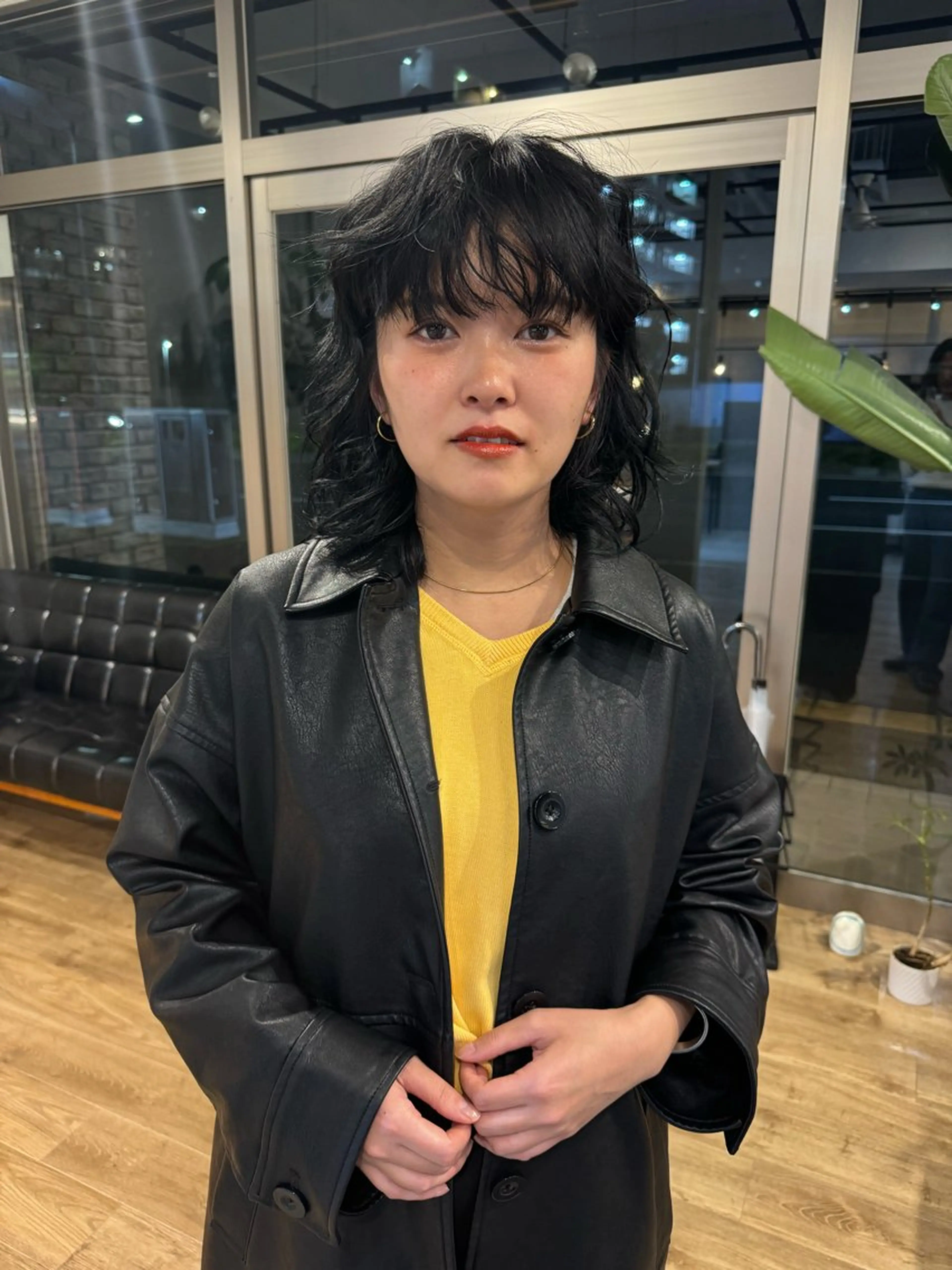 ミディアム パーマ Basis 田口豪司のヘアスタイル