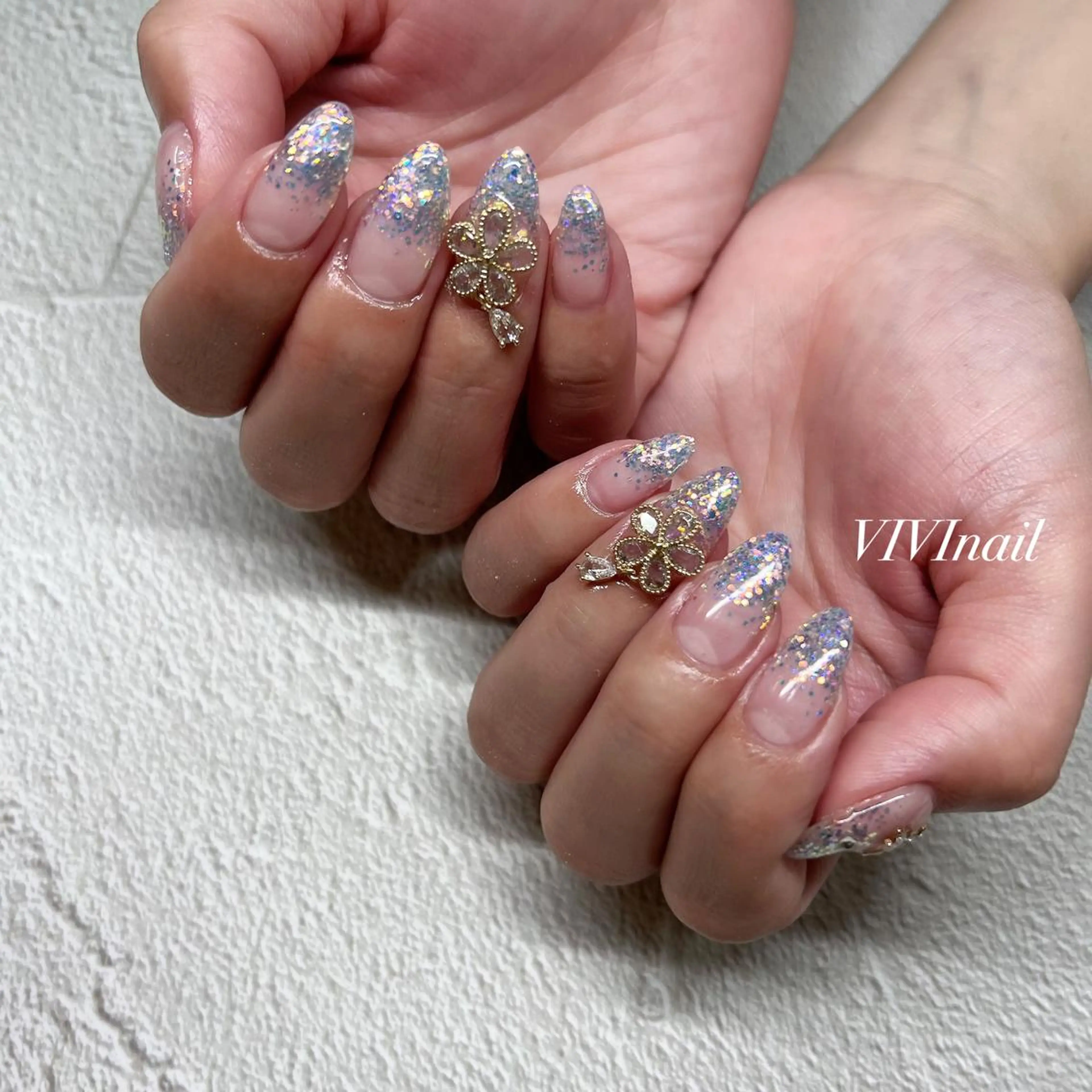 ネイル ラメ(グリッター) ハンドネイル vivi nailのネイルデザイン