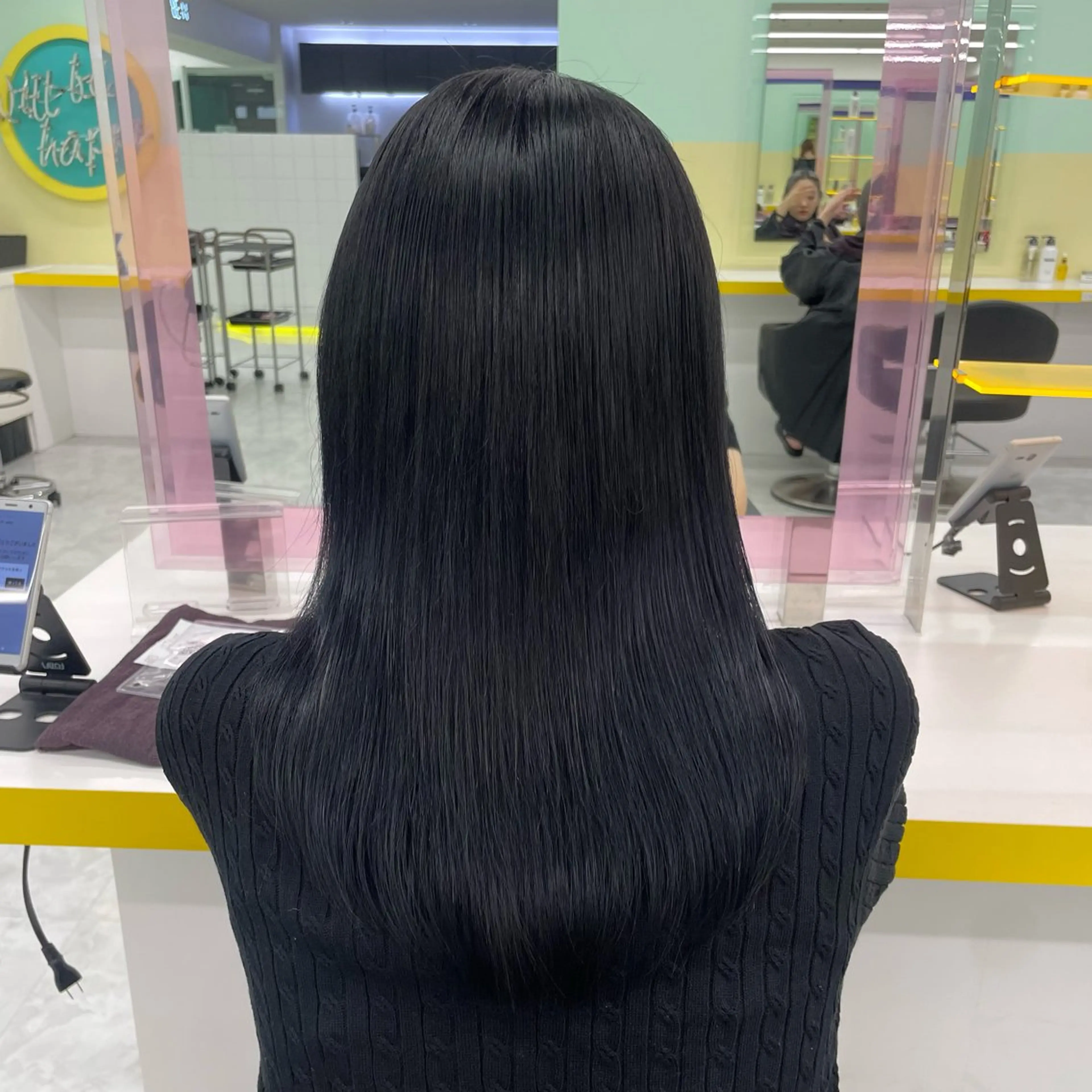ロング カラー ヘアカラー トリートメント ヘッドスパ ヘアセット 🦋色落ち綺麗カラー メンズYUZU🦋‪のヘアスタイル