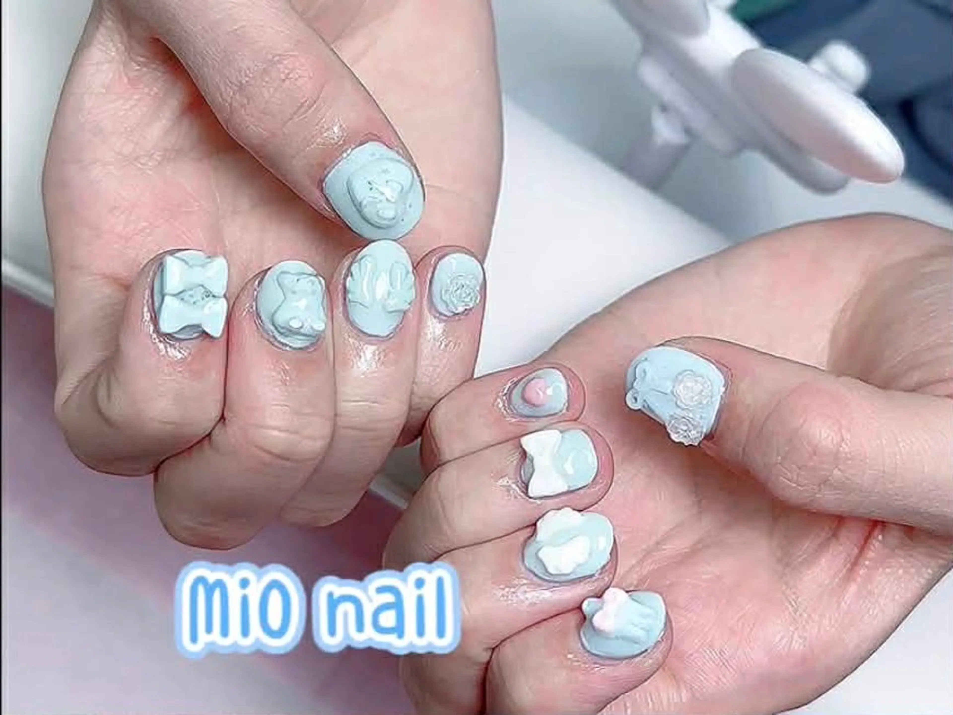 ネイル ジェルネイル 韓国ネイル 持ち込み オフィスネイル ワンホンネイル MiO nailのネイルデザイン