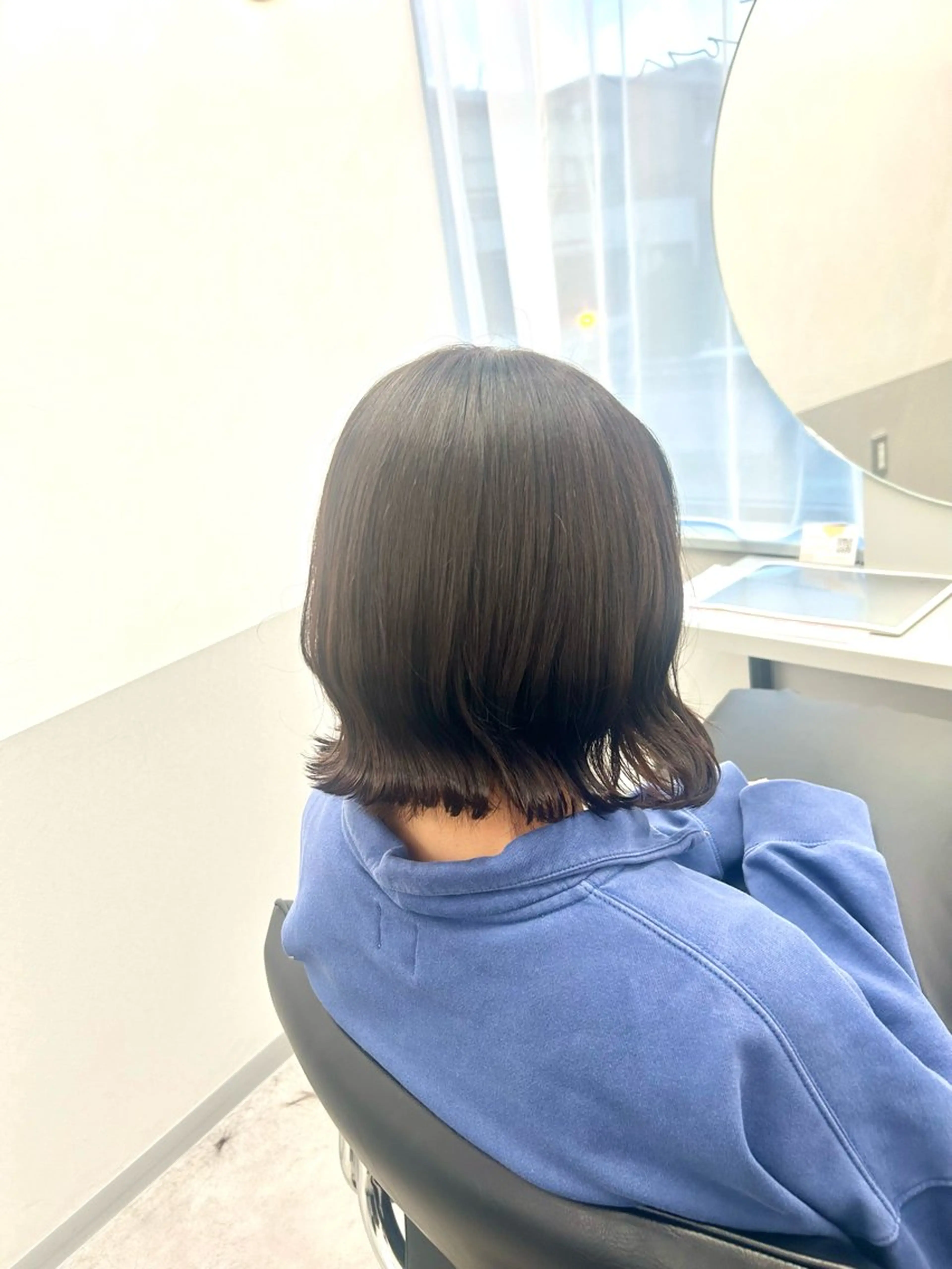 ミディアム カラー ブラウンカラー ボブ くびれヘア 🌷MIREA🌷 LUANA 難波店のヘアスタイル