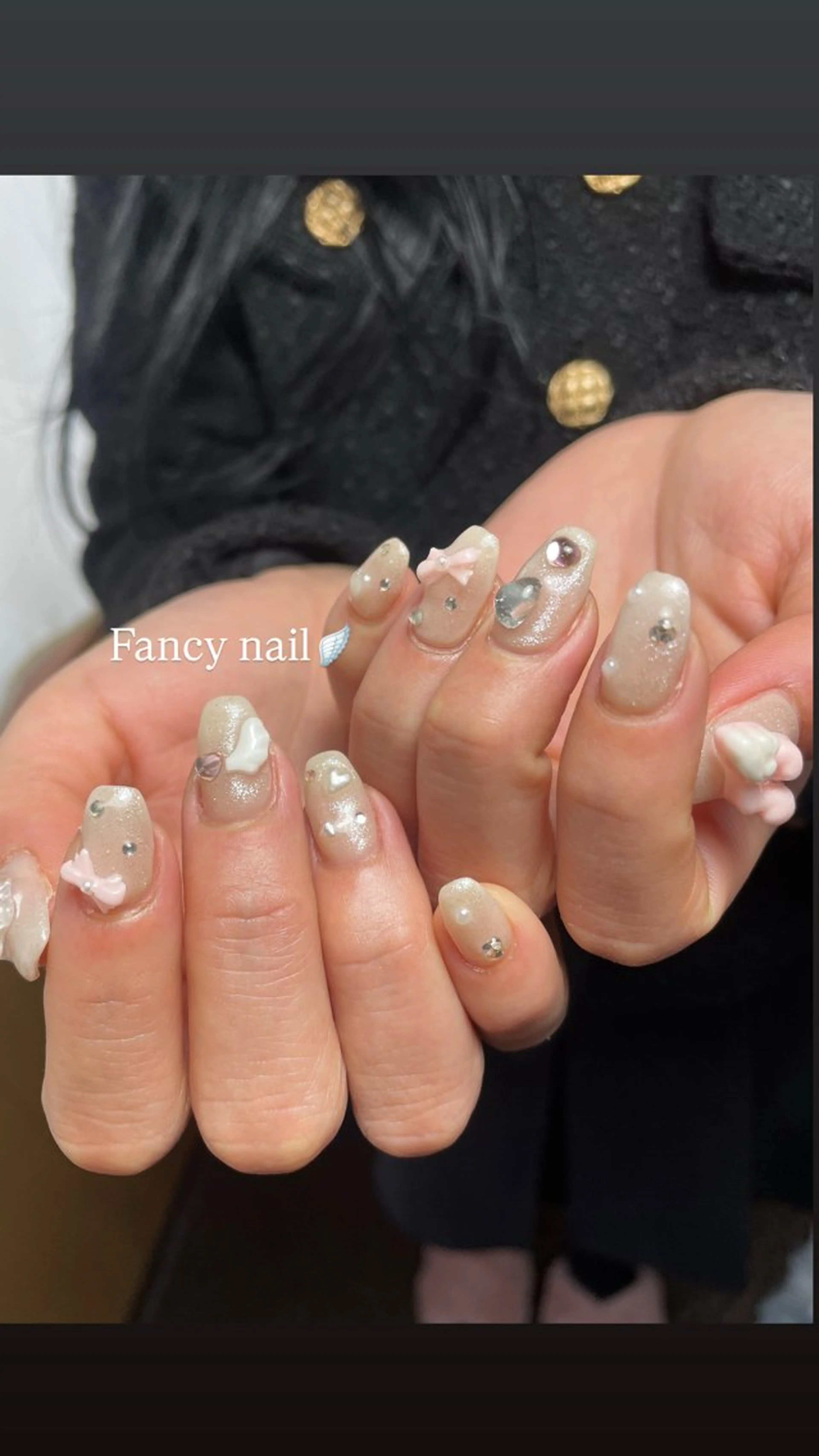 ネイル ストーンネイル ハンドネイル nail salon junosのネイルデザイン