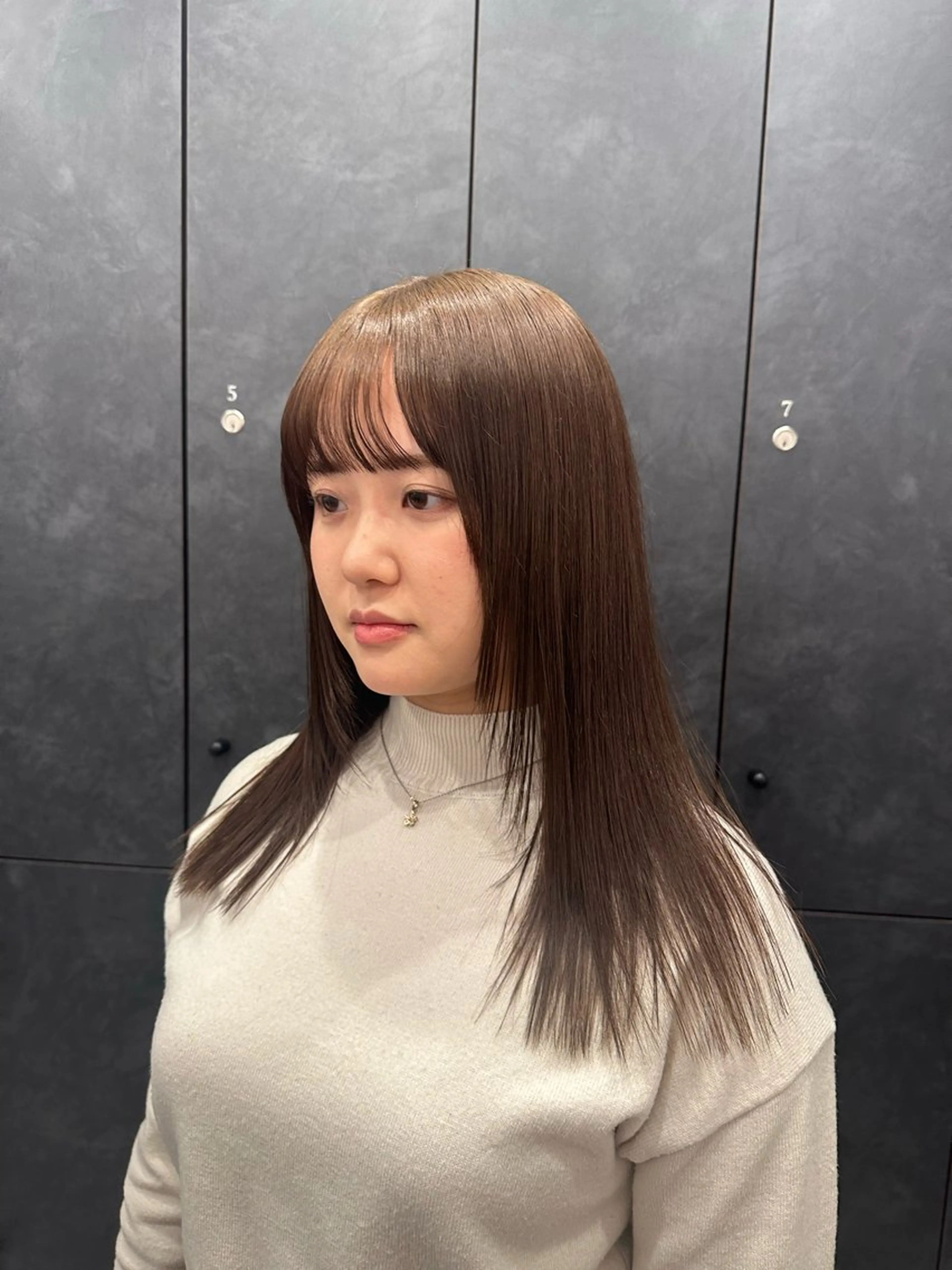 セミロング カラー ブリーチ ブリーチなしカラー 銀座/ヘアセット/ 島村美帆のヘアスタイル