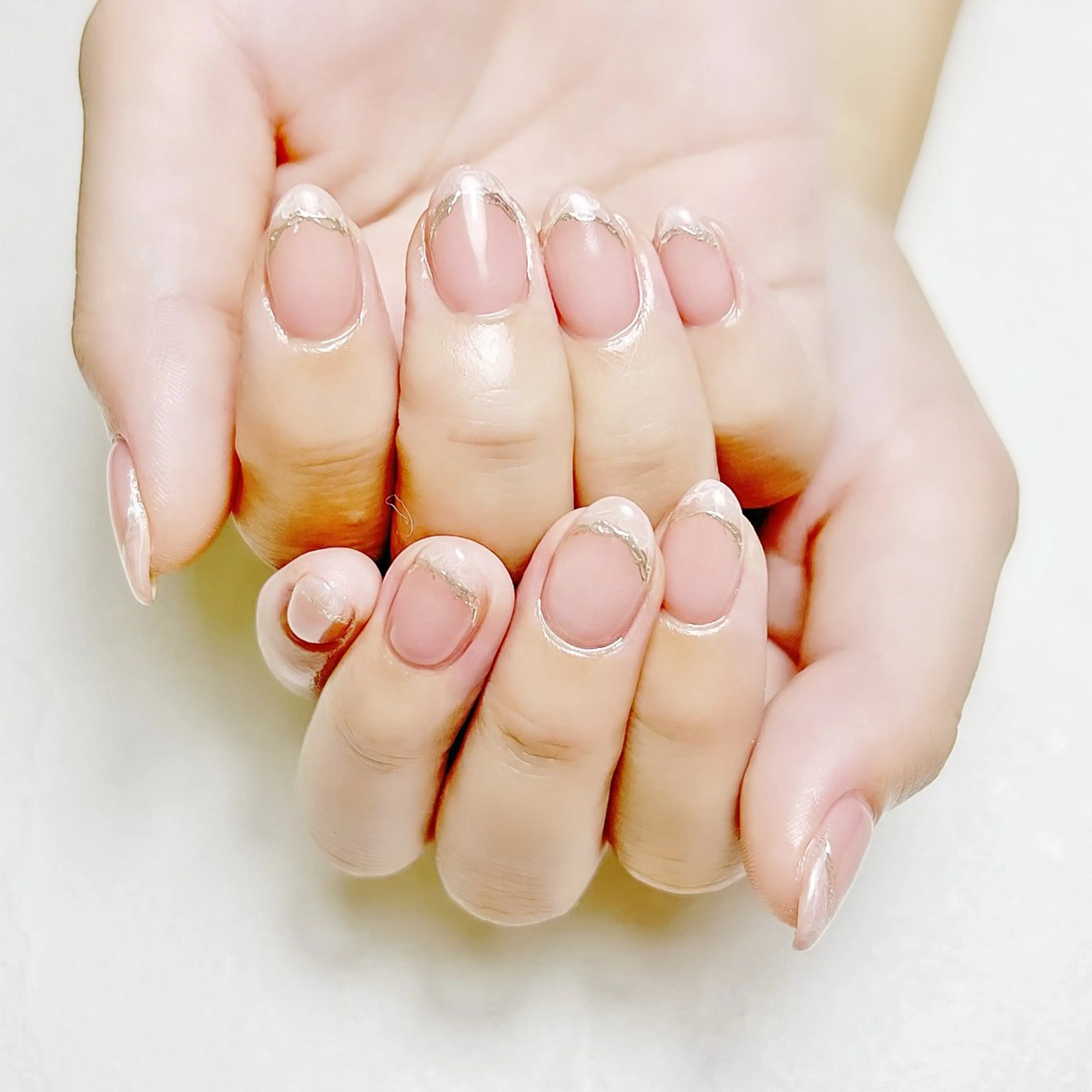 ネイル フレンチネイル ミラーネイル オフィスネイル シンプルネイル rouse nail RISATOのネイルデザイン