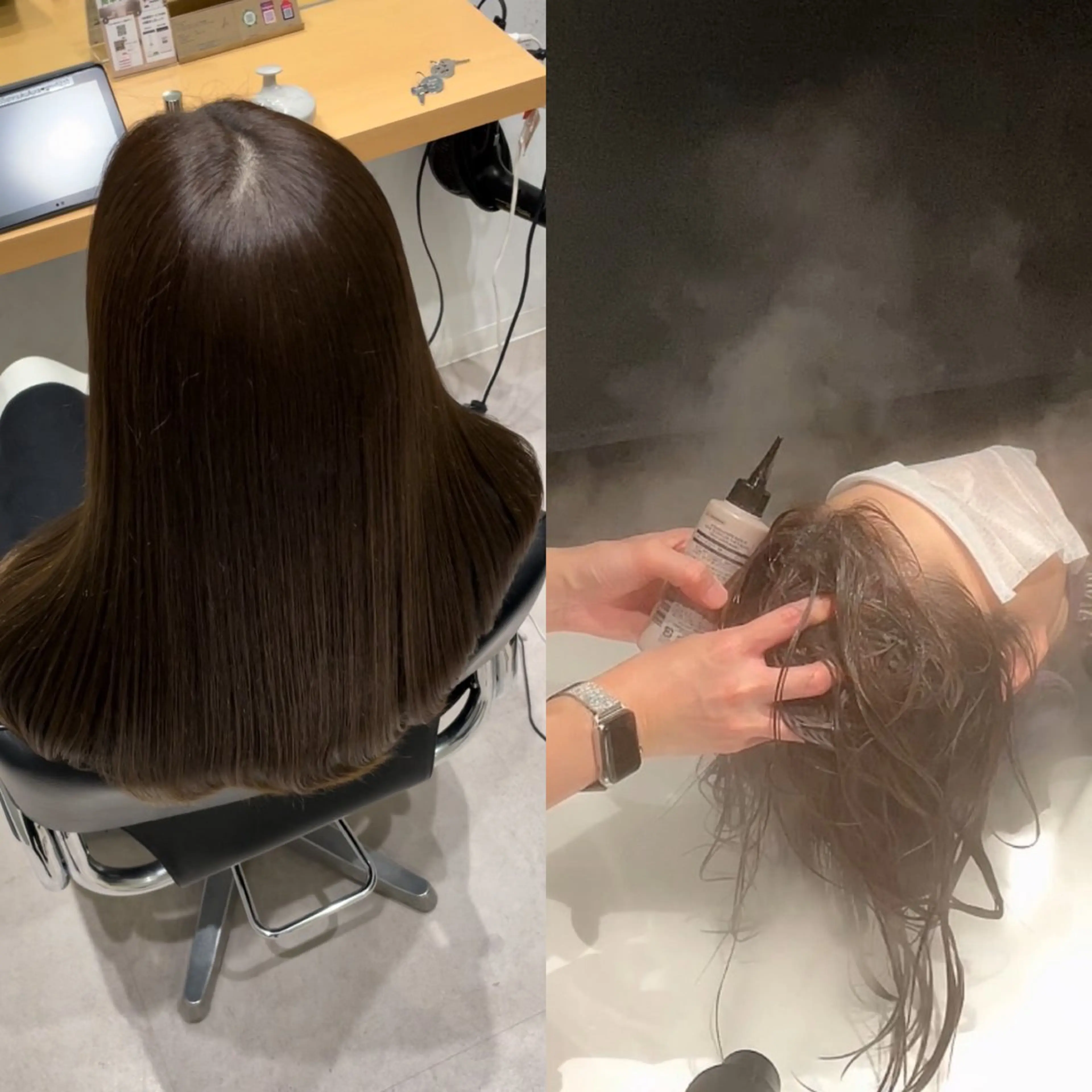 ミディアム トリートメント トリートメント ヘッドスパ 髪質改善ヘアケア 艶髪特化/上田のヘアスタイル