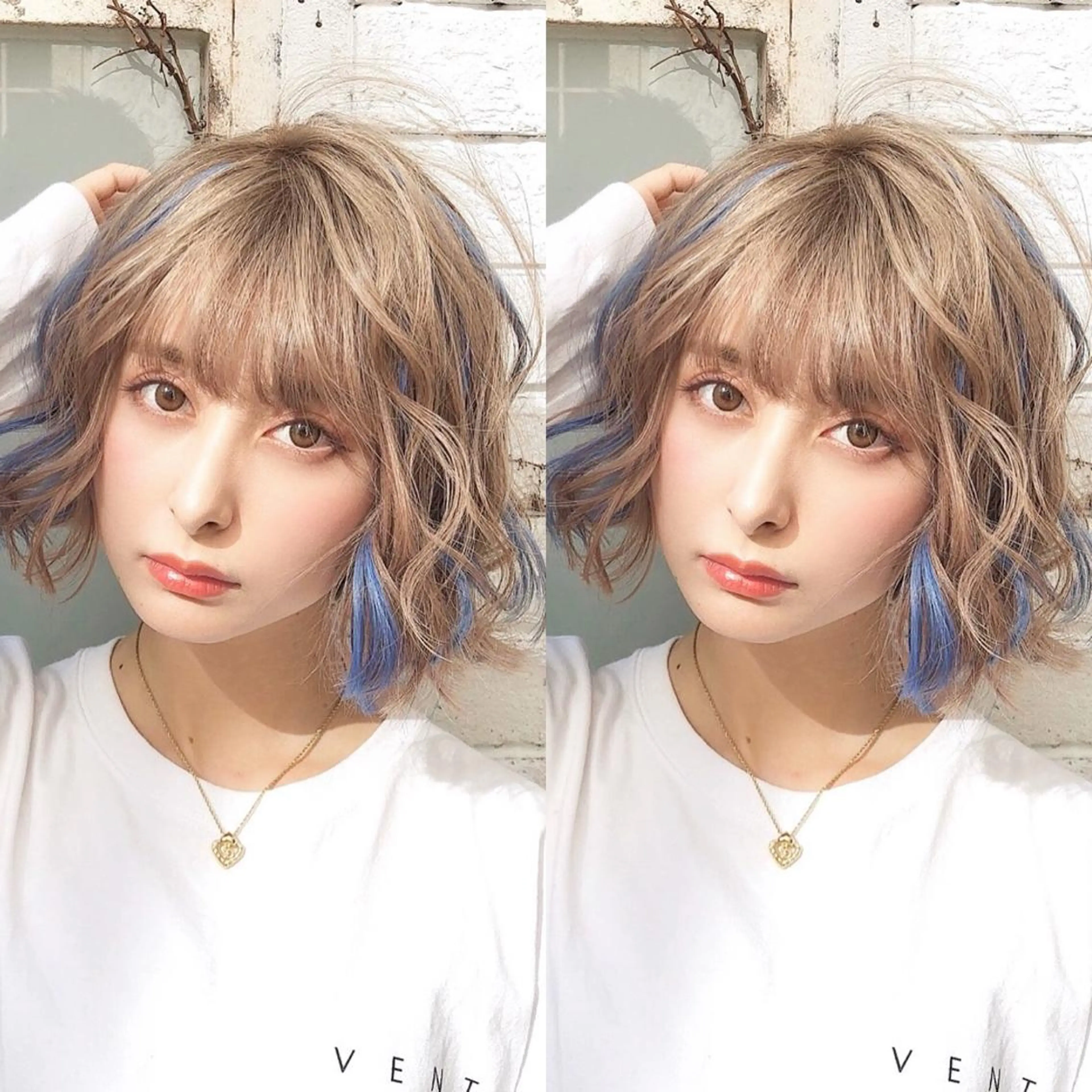 ミディアム 🌙HIZUKI🌙 ハイトーン 艶髪のヘアスタイル