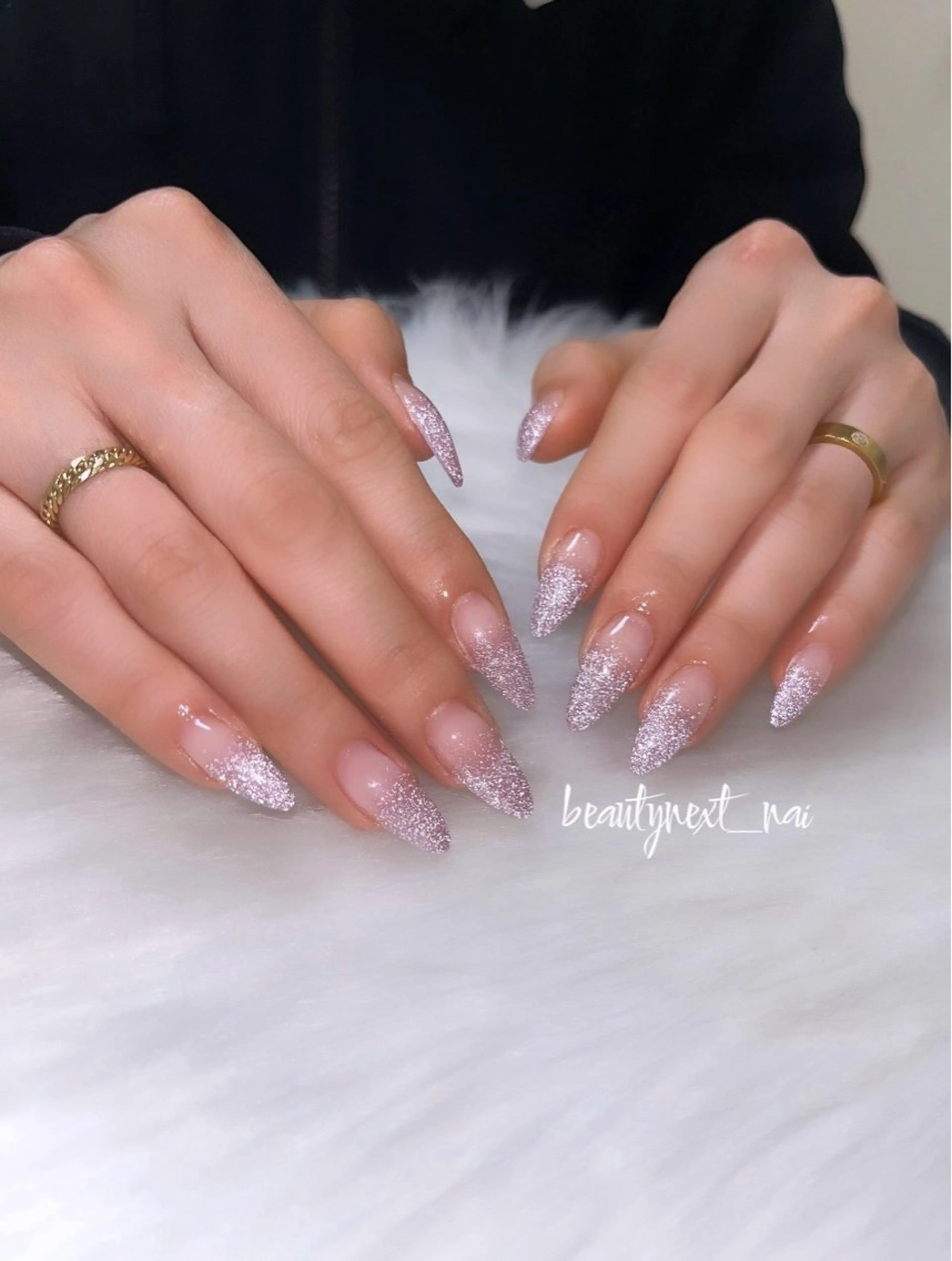ネイル フラッシュネイル ラメ(グリッター) ラメグラデーション beautynext nailのネイルデザイン