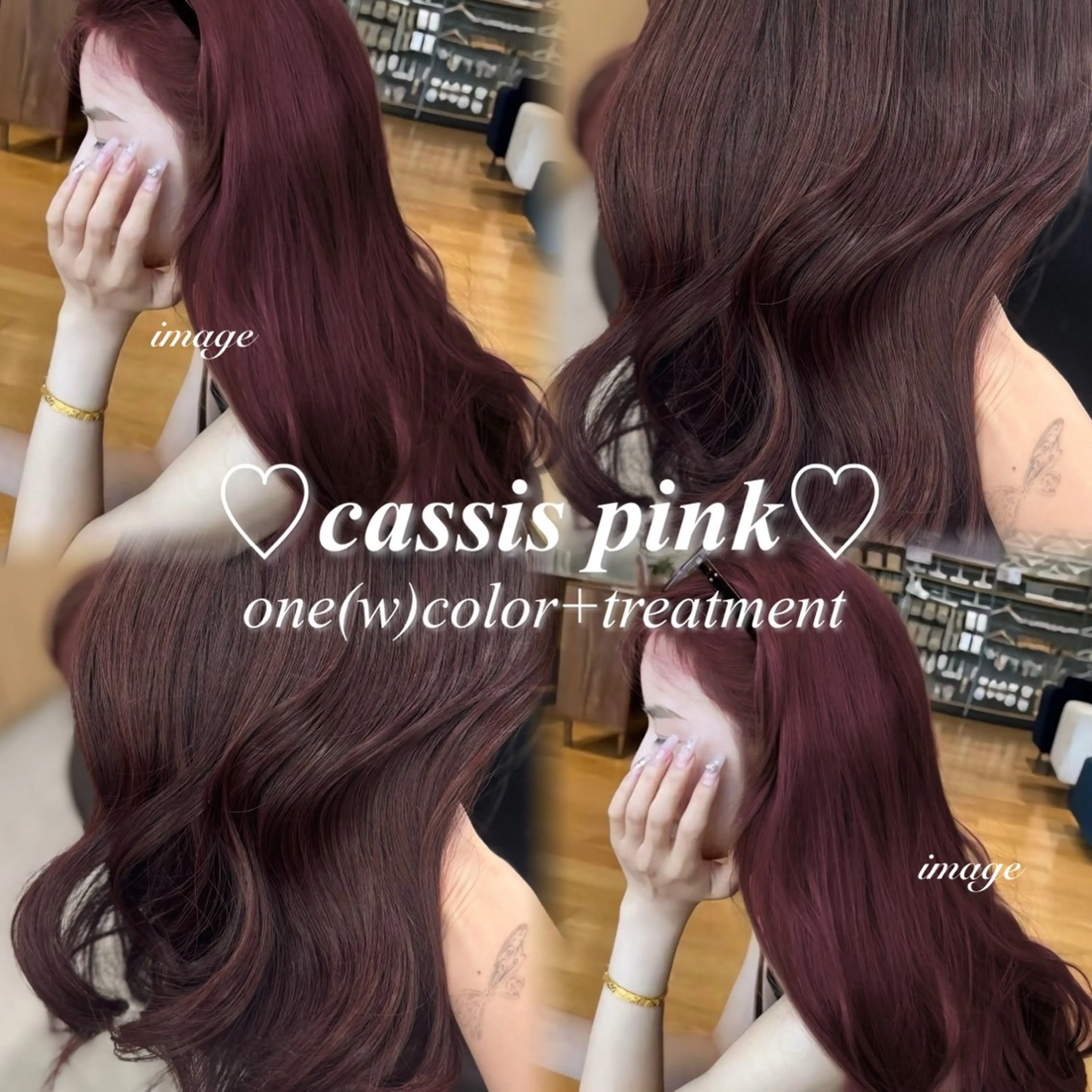 セミロング カラー ヘアアレンジ 🤍淡色ピンク&ラベ ンダーYUKI🤍のヘアスタイル