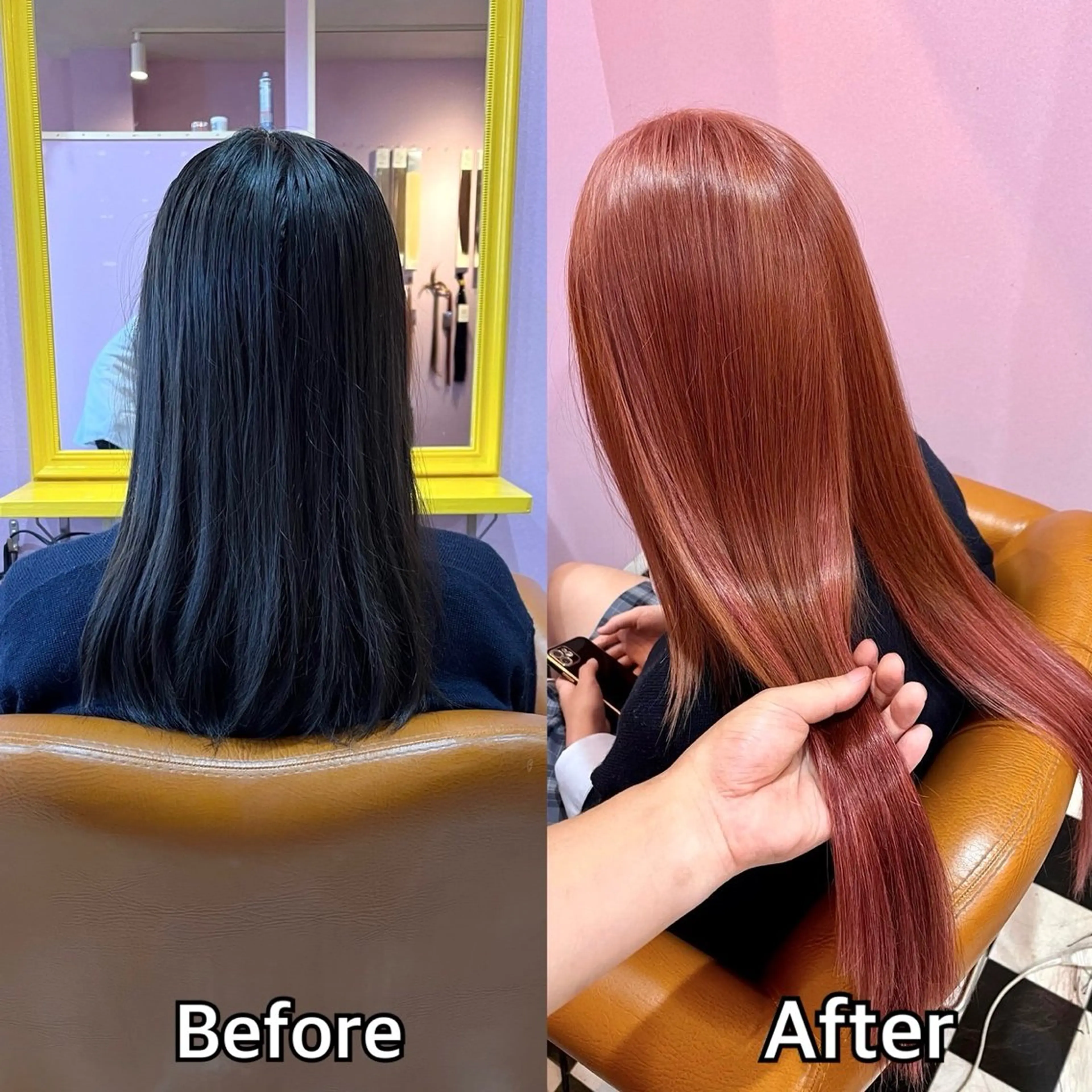 ロング シール＋ちび編み込み エクステ梅田🐨のヘアスタイル