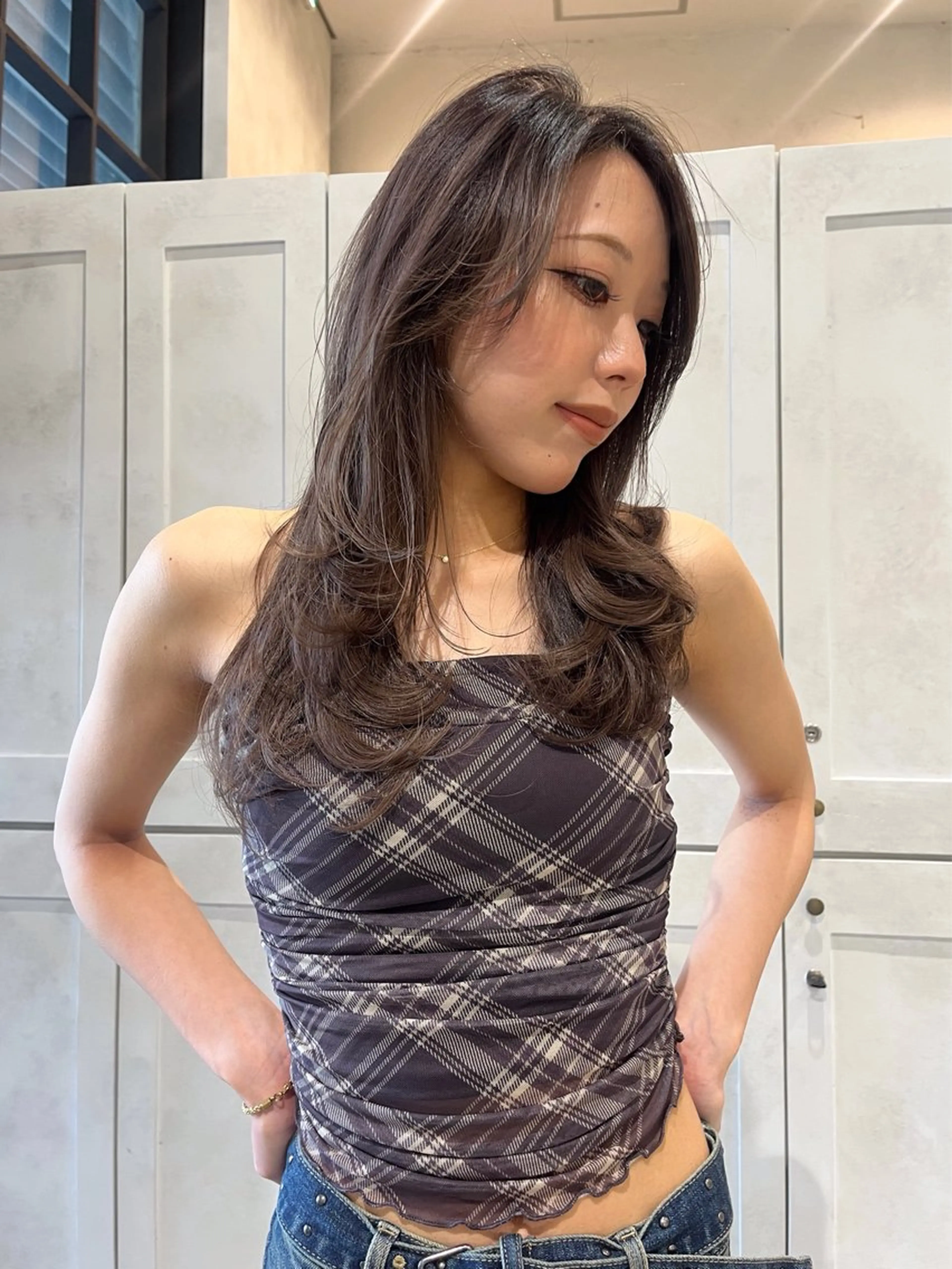 ロング レイヤーカット DEAN 名駅店 大人レイヤーカットのヘアスタイル