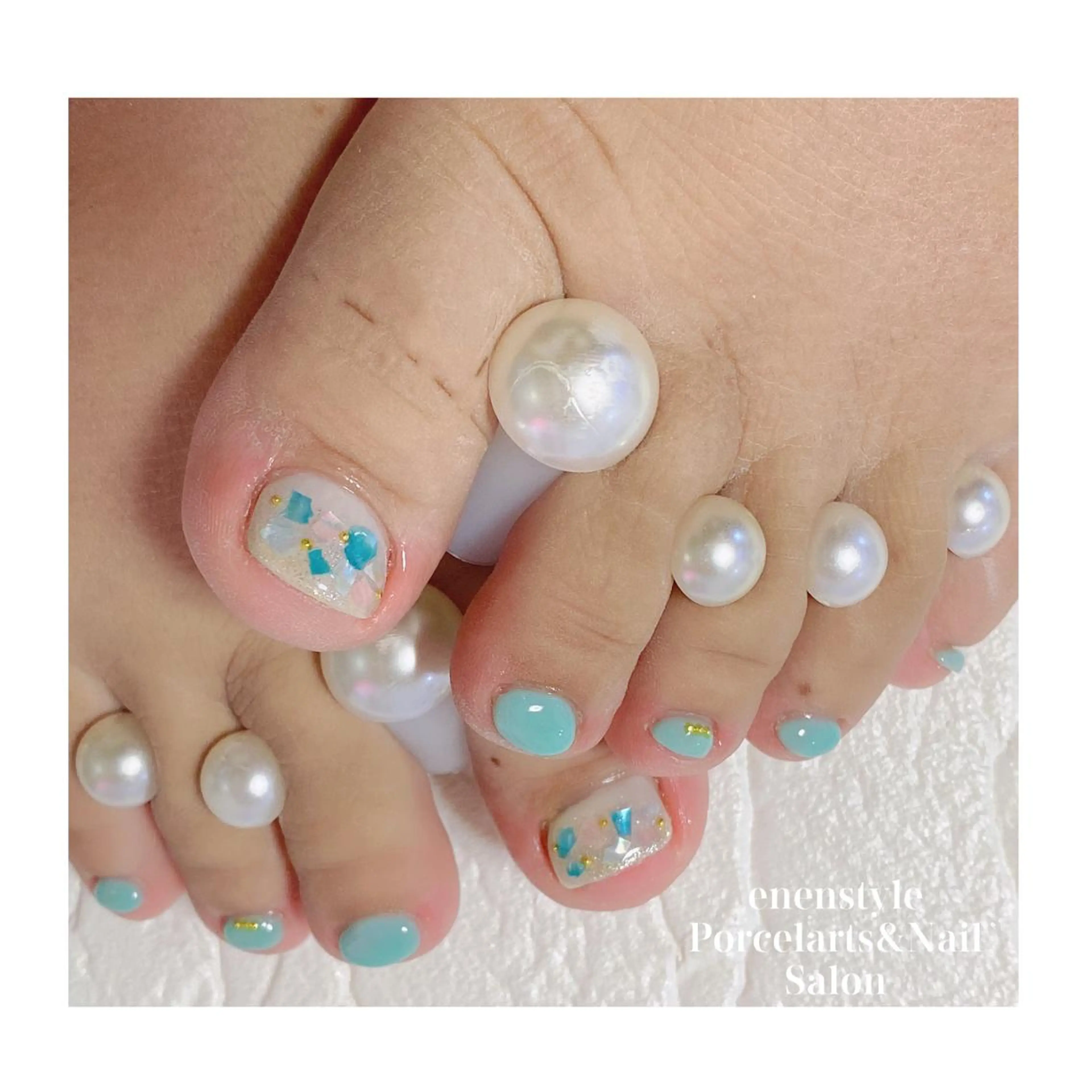 ショート ネイル ハンドネイル フットネイル 👑enen style👑のネイルデザイン