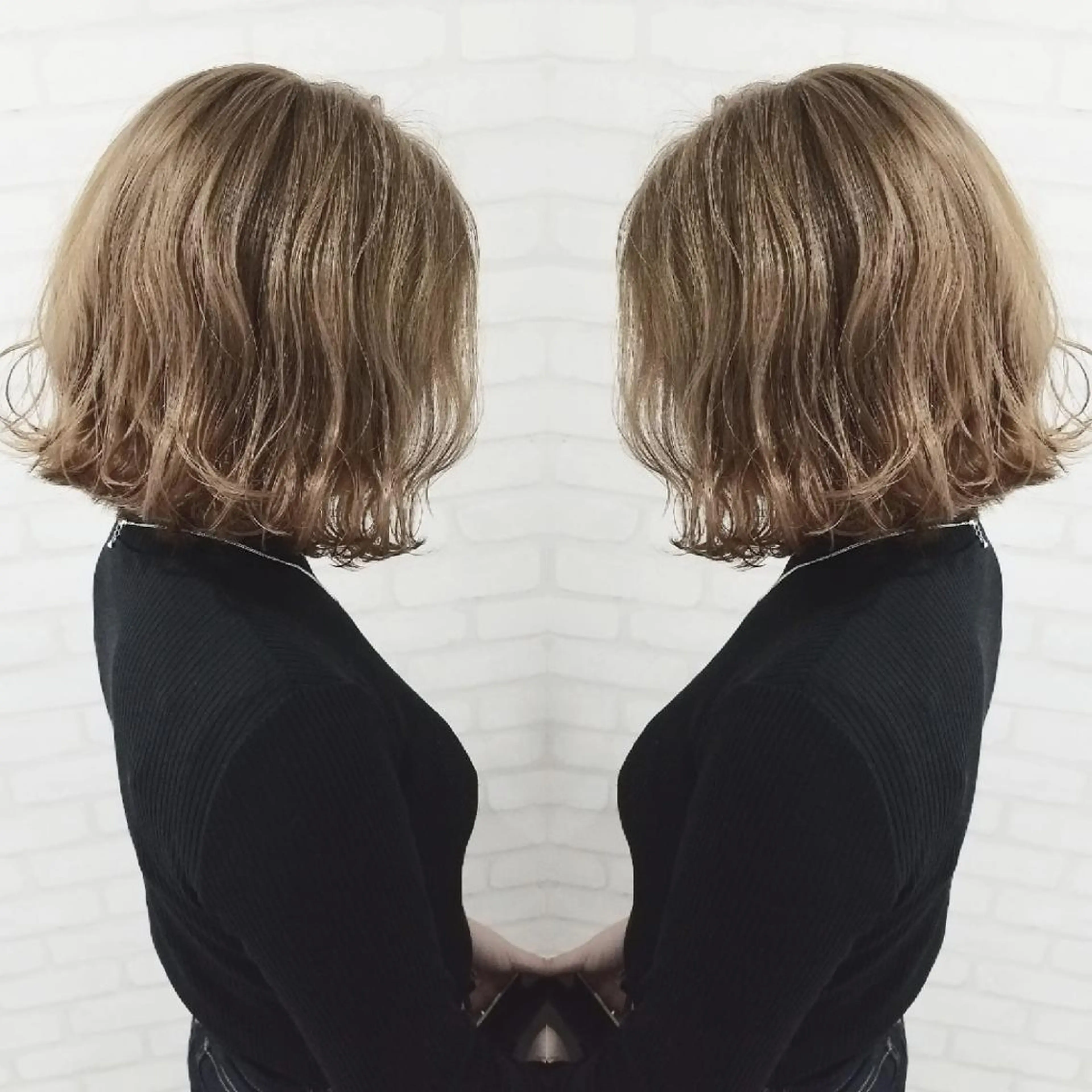 ミディアム 今中 小百合のヘアスタイル