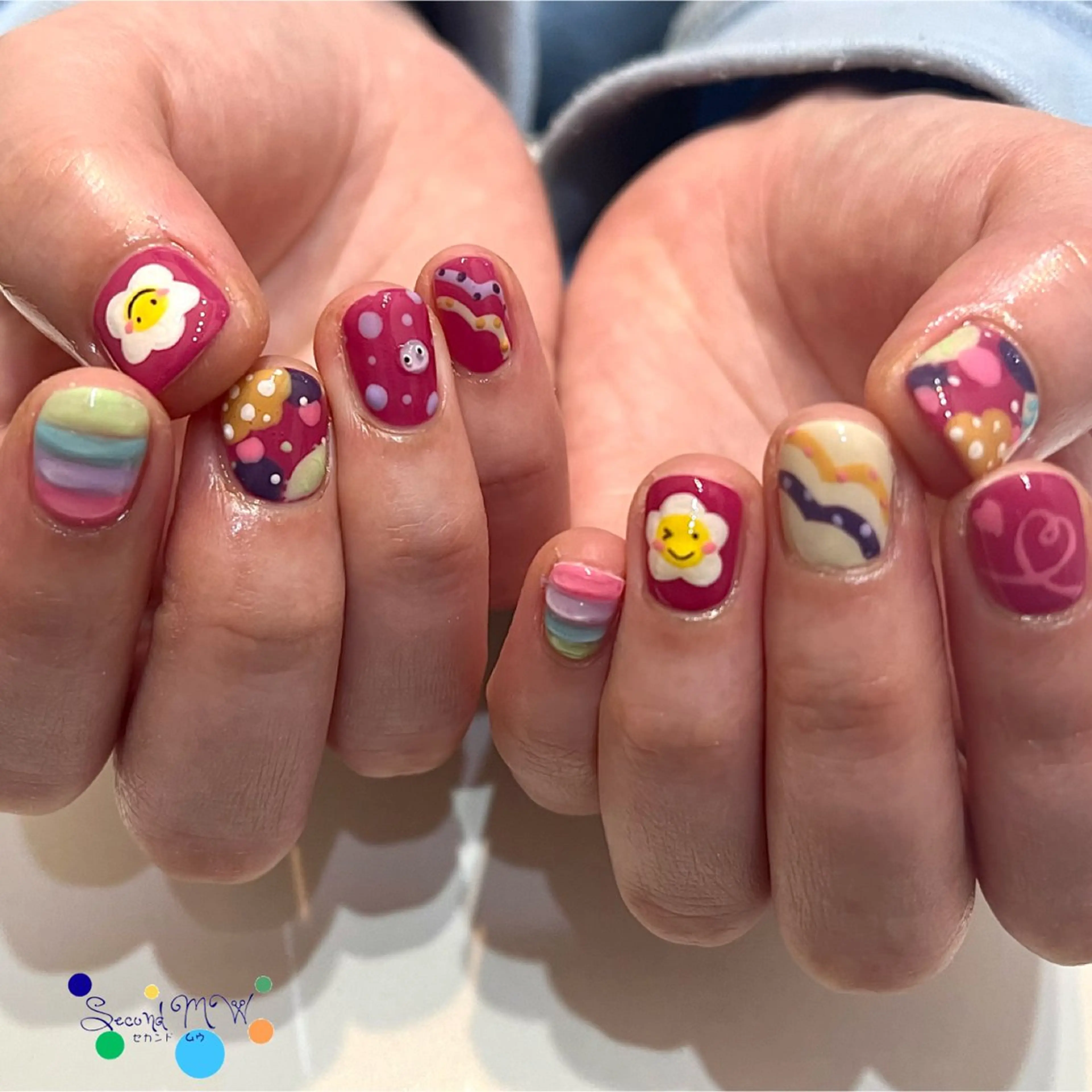 ネイル アートネイル ハンドネイル SecondMW _nail 　川連のネイルデザイン