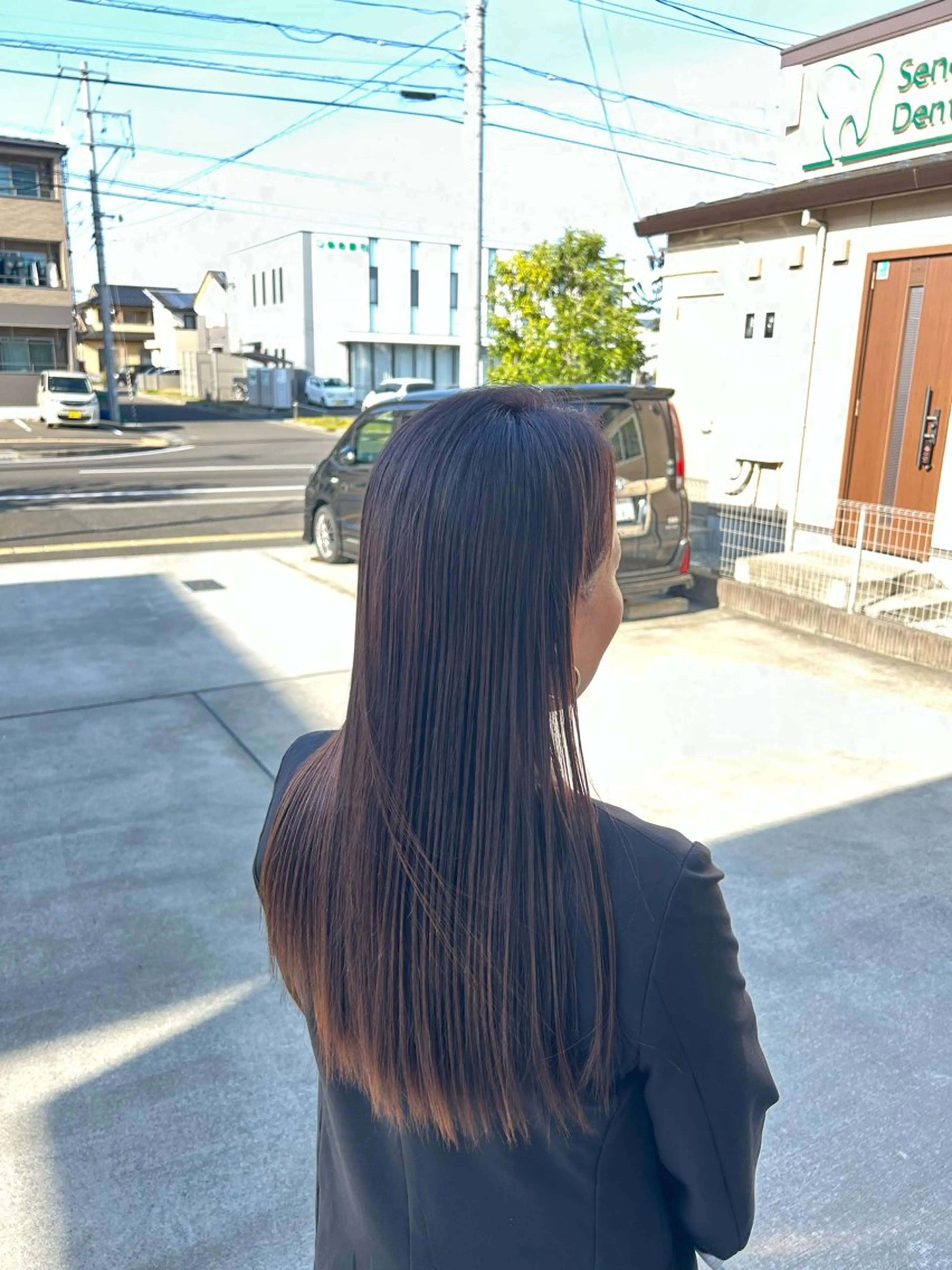 ロング カラー オレンジ 菊地 未夢のヘアスタイル