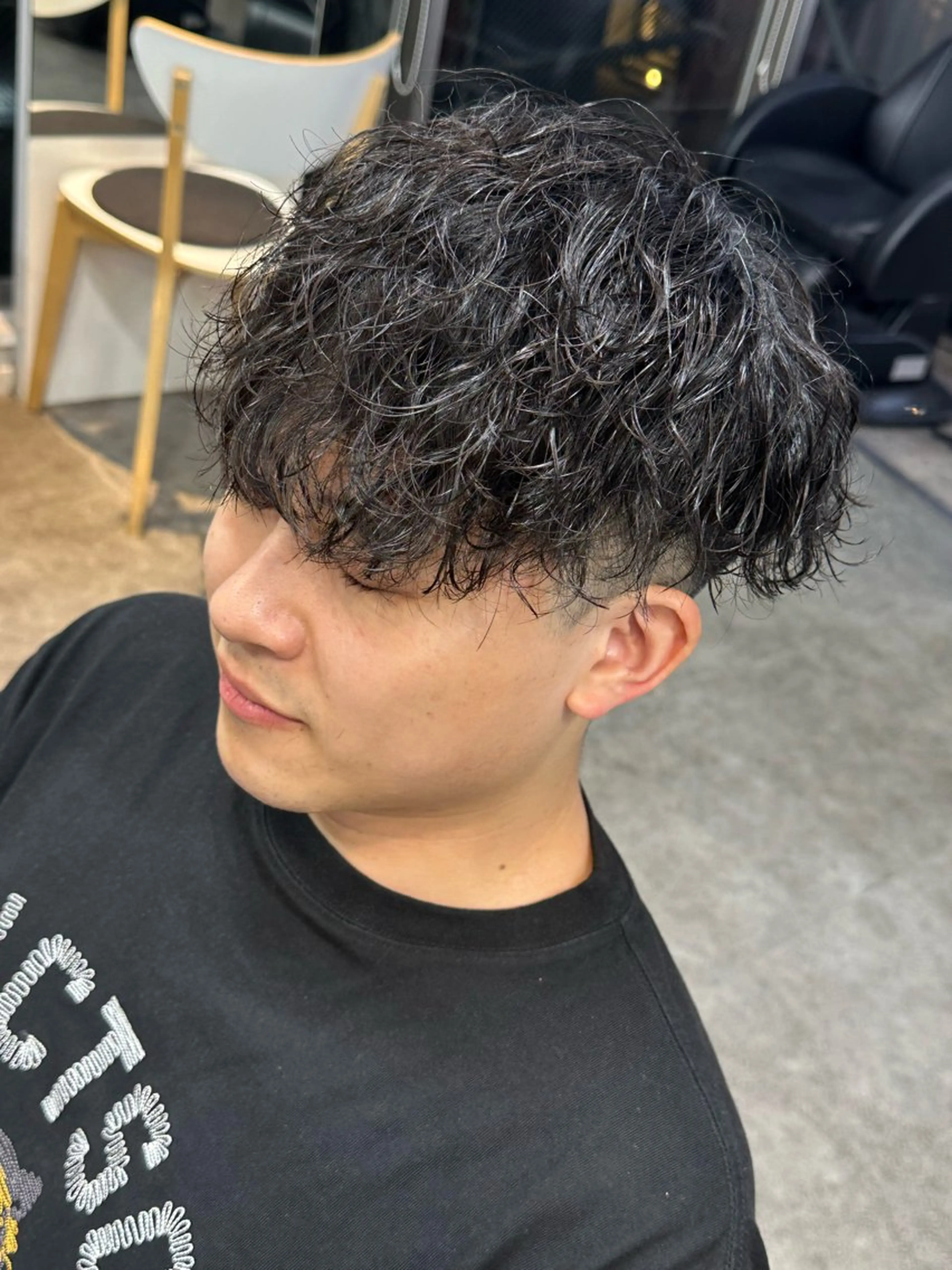 パーマ メンズ fifth men's原宿所属・fifth/原宿/ シャドウパーマ/カズのヘアスタイル