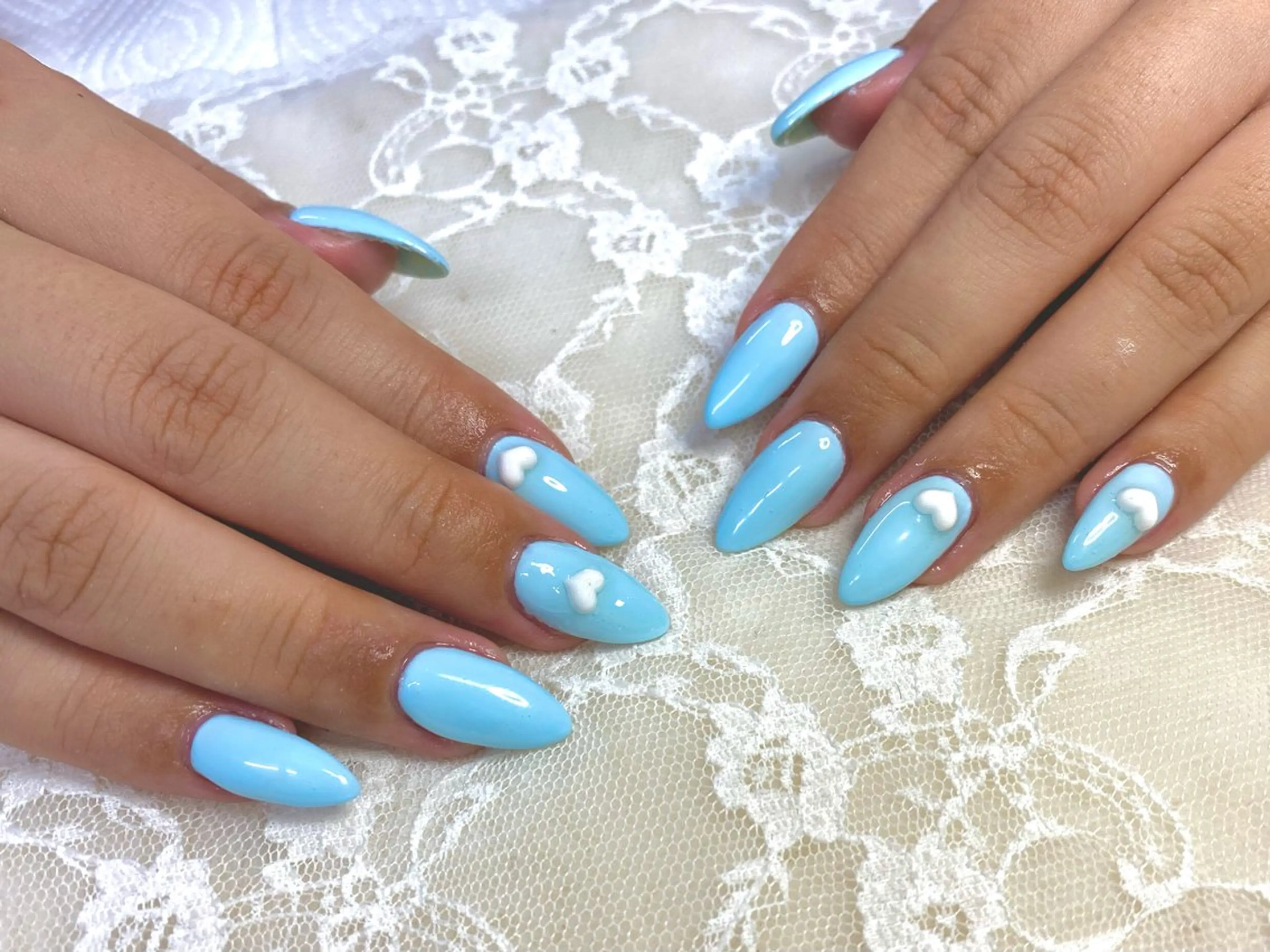 ネイル 水色 ワンカラーネイル ハンドネイル ハンドケア Epokku ネイルサロンのネイルデザイン