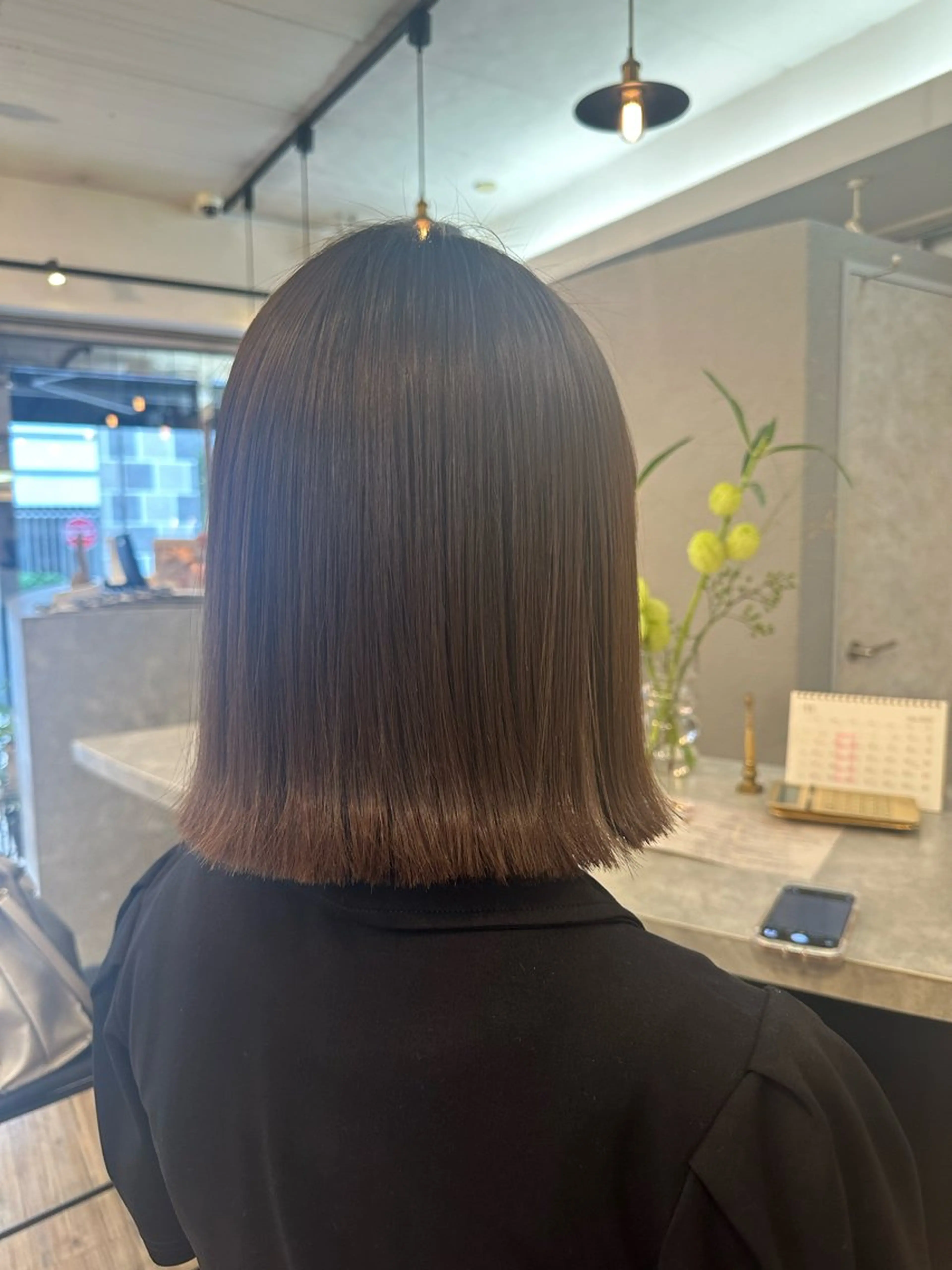 ミディアム パーマ 縮毛矯正 カット 縮毛矯正 トリートメント sato ayaka |透明感カラー🫧のヘアスタイル