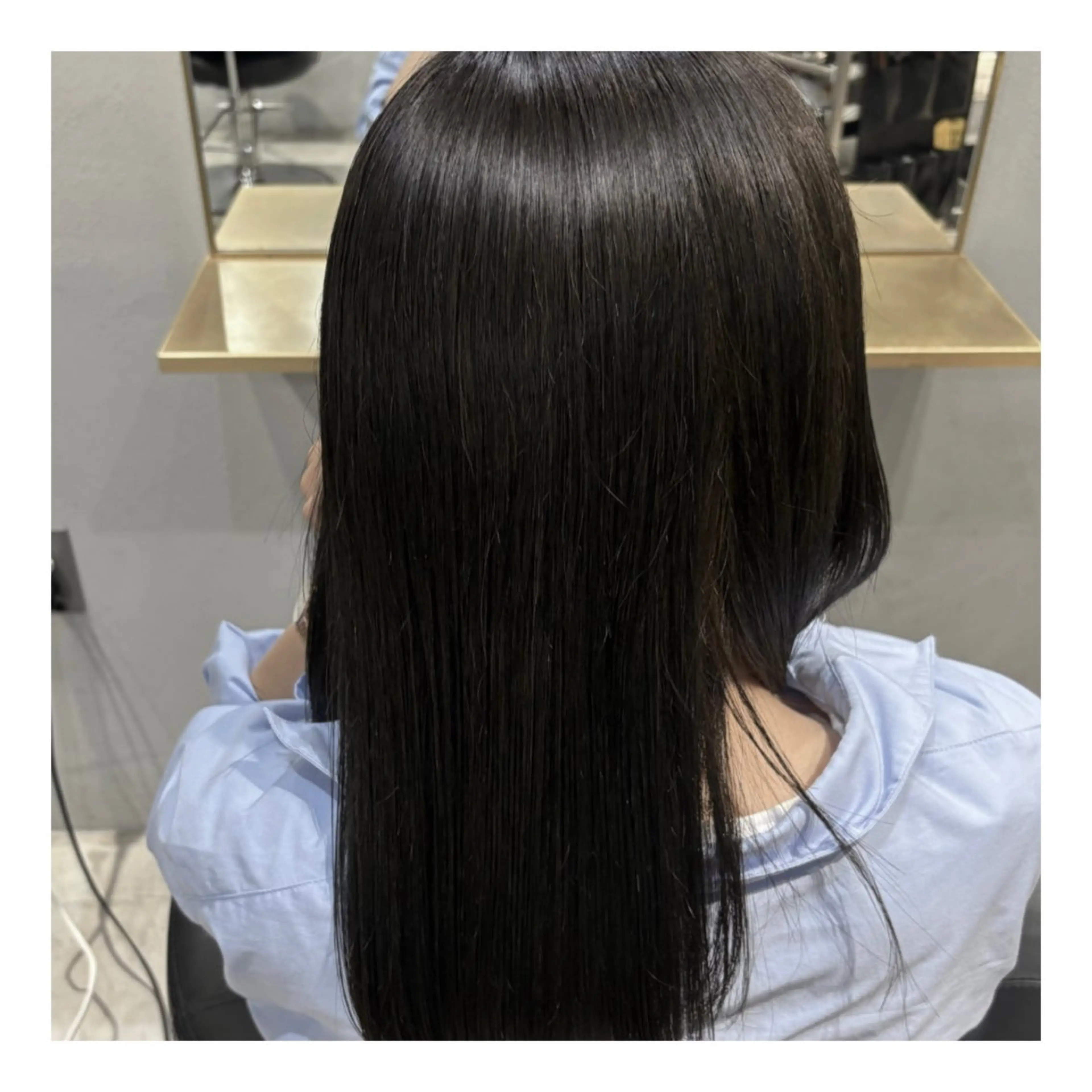 ロング カラー ブラウンカラー オリーブブラウン ヘアカラー 縮毛矯正特別価格 /表参道/ことりのヘアスタイル