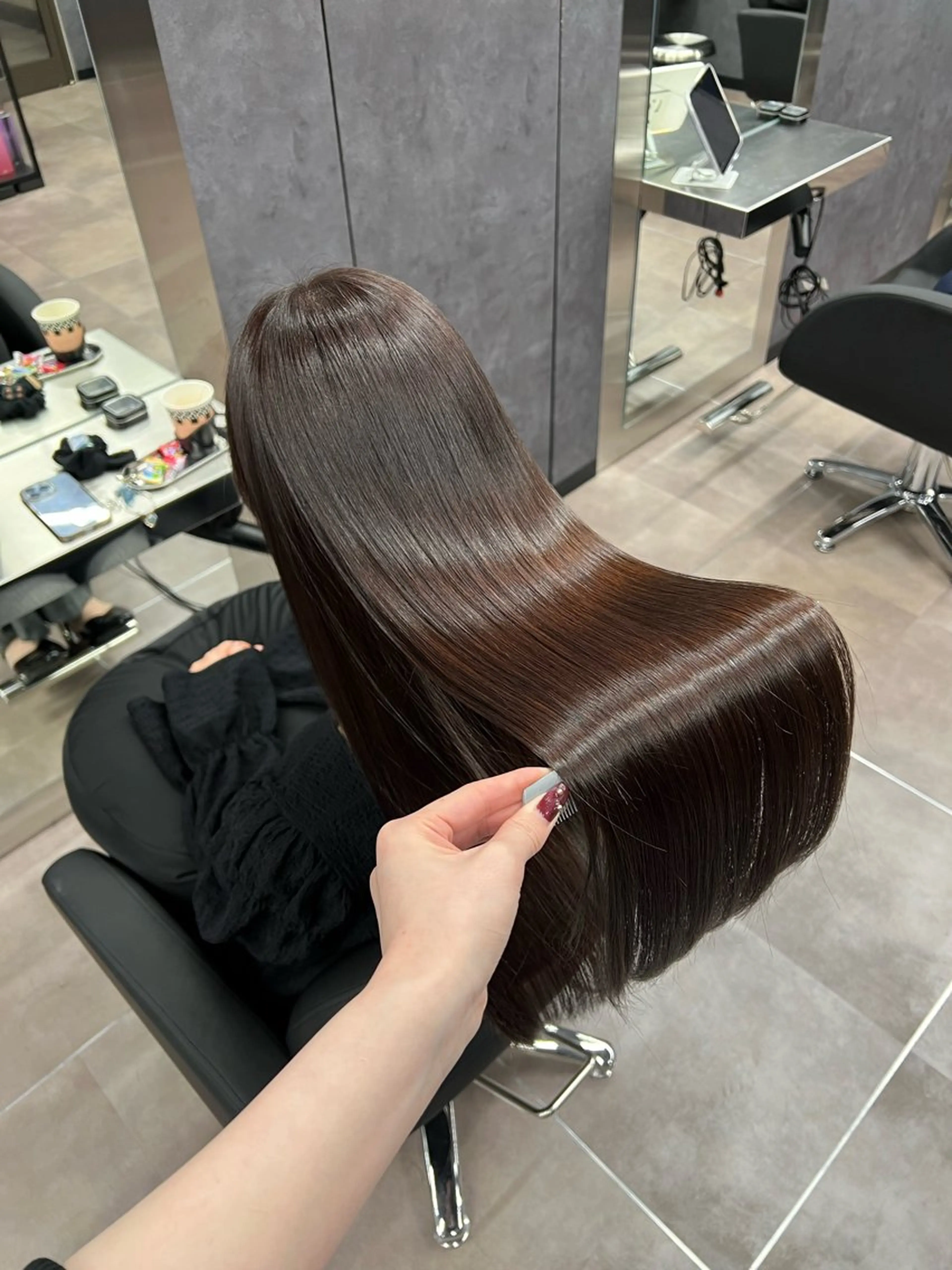 ロング カット ヘアカラー 縮毛矯正 トリートメント 🩶髪質改善/新宿 /saaya🩶のヘアスタイル