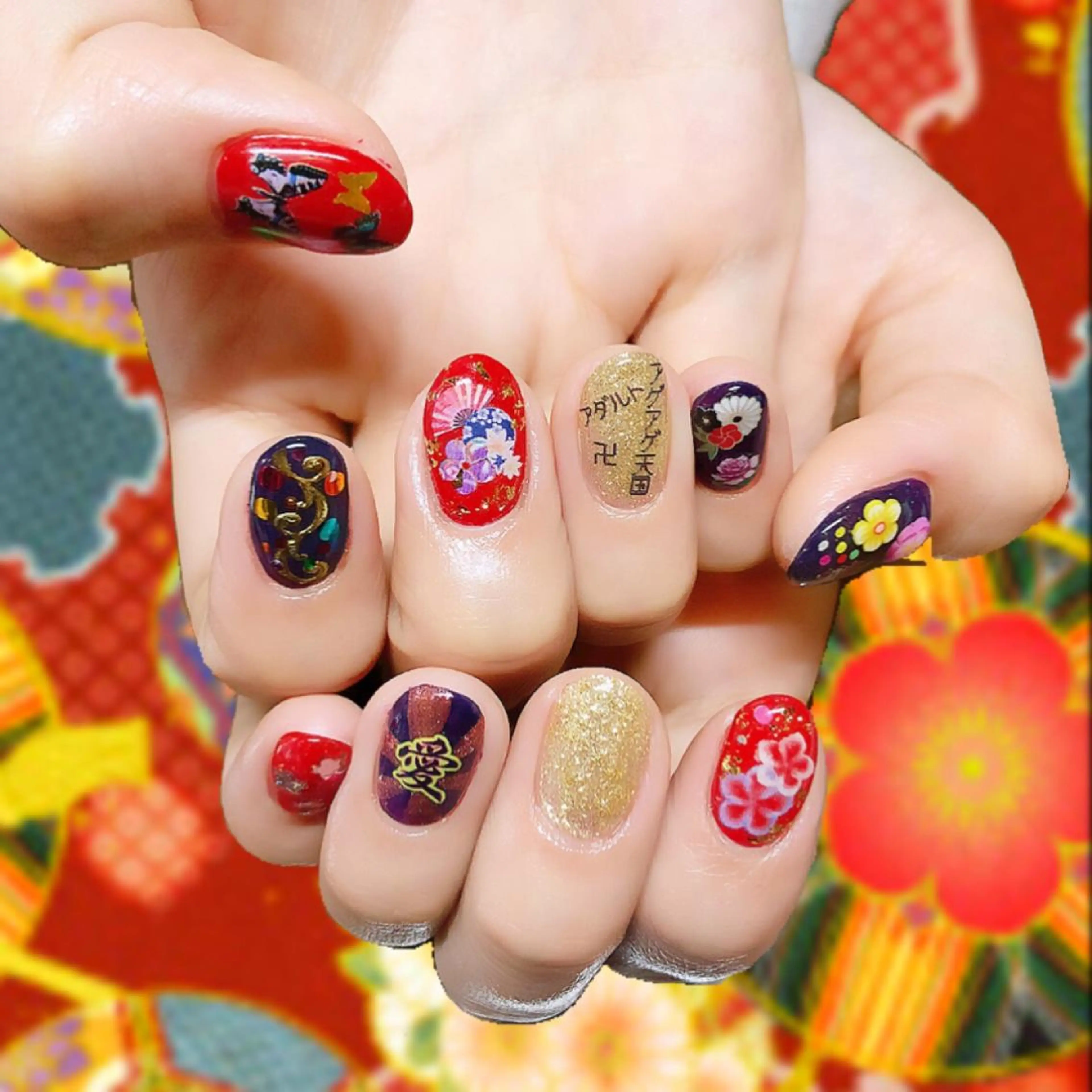 ネイル 持ち込み ハンドネイル フットネイル mi chiのネイルデザイン