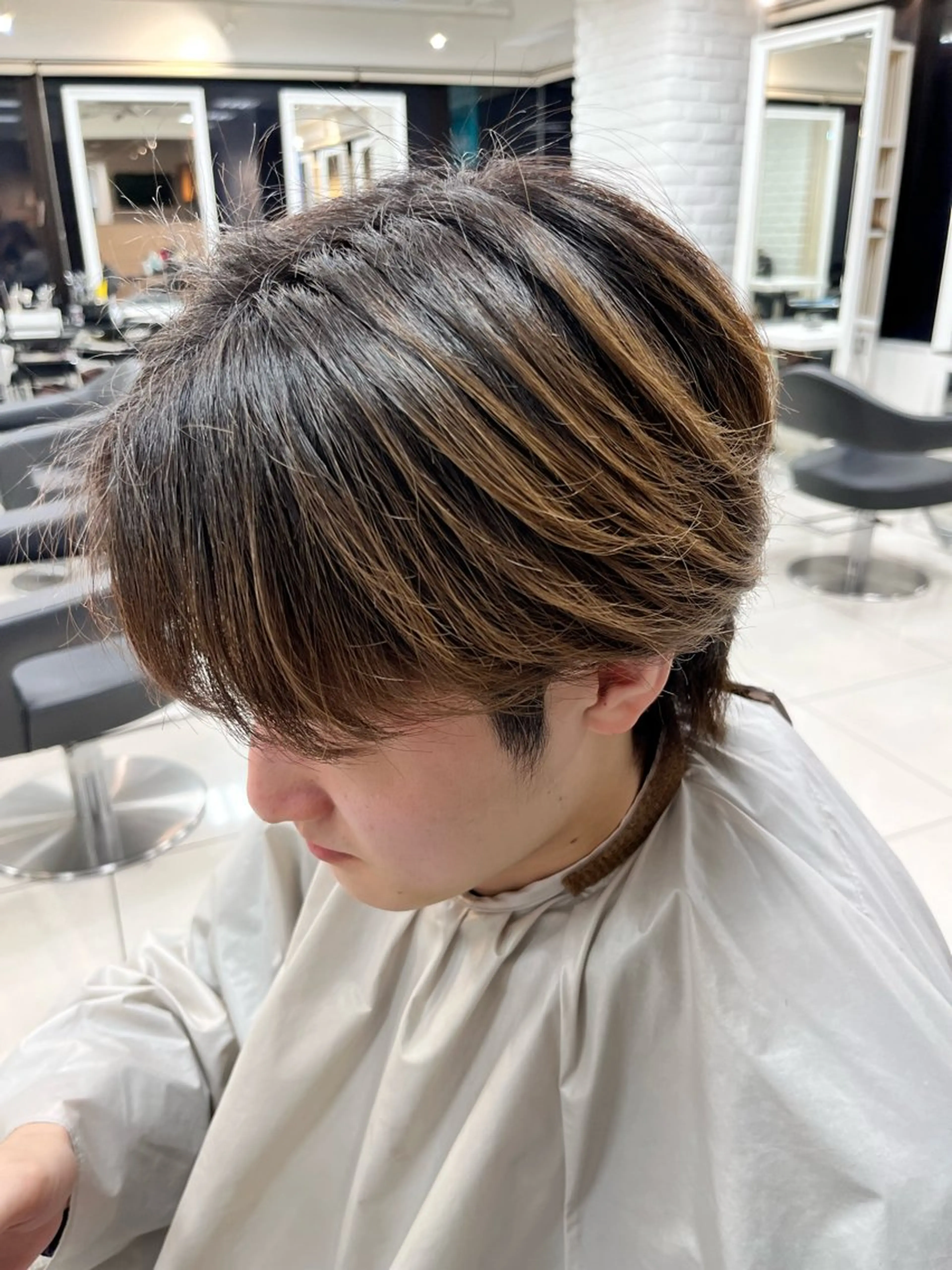 パーマ メンズ 縮毛矯正指名No.1 艶カラー/SHIMAのヘアスタイル