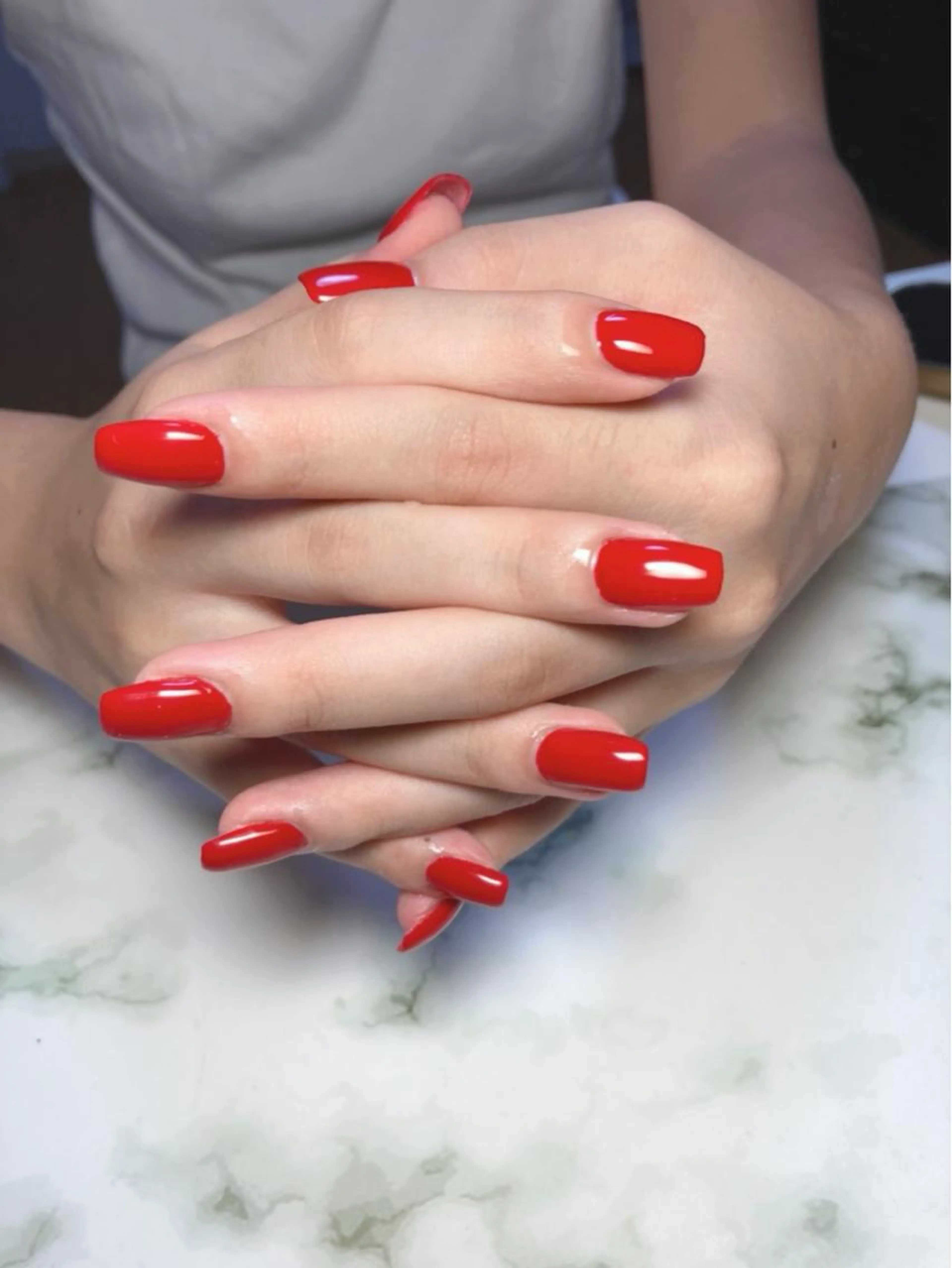 ワンカラーネイルの写真