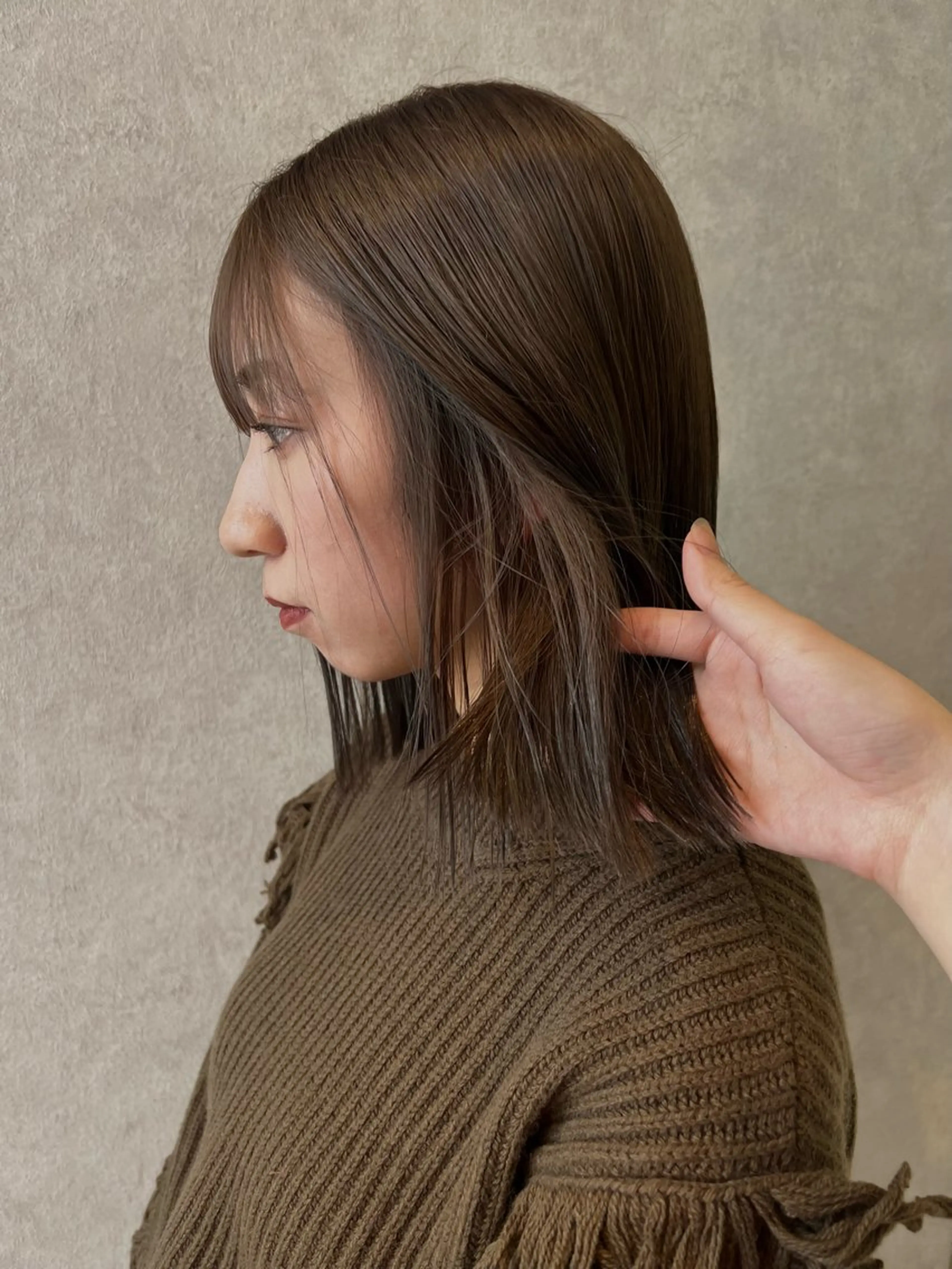 ミディアム カラー ミディアムパーマ ブリーチ ダブルカラー パープルカラー 縮毛矯正 🎀zina/韓国 🎀amiのヘアスタイル