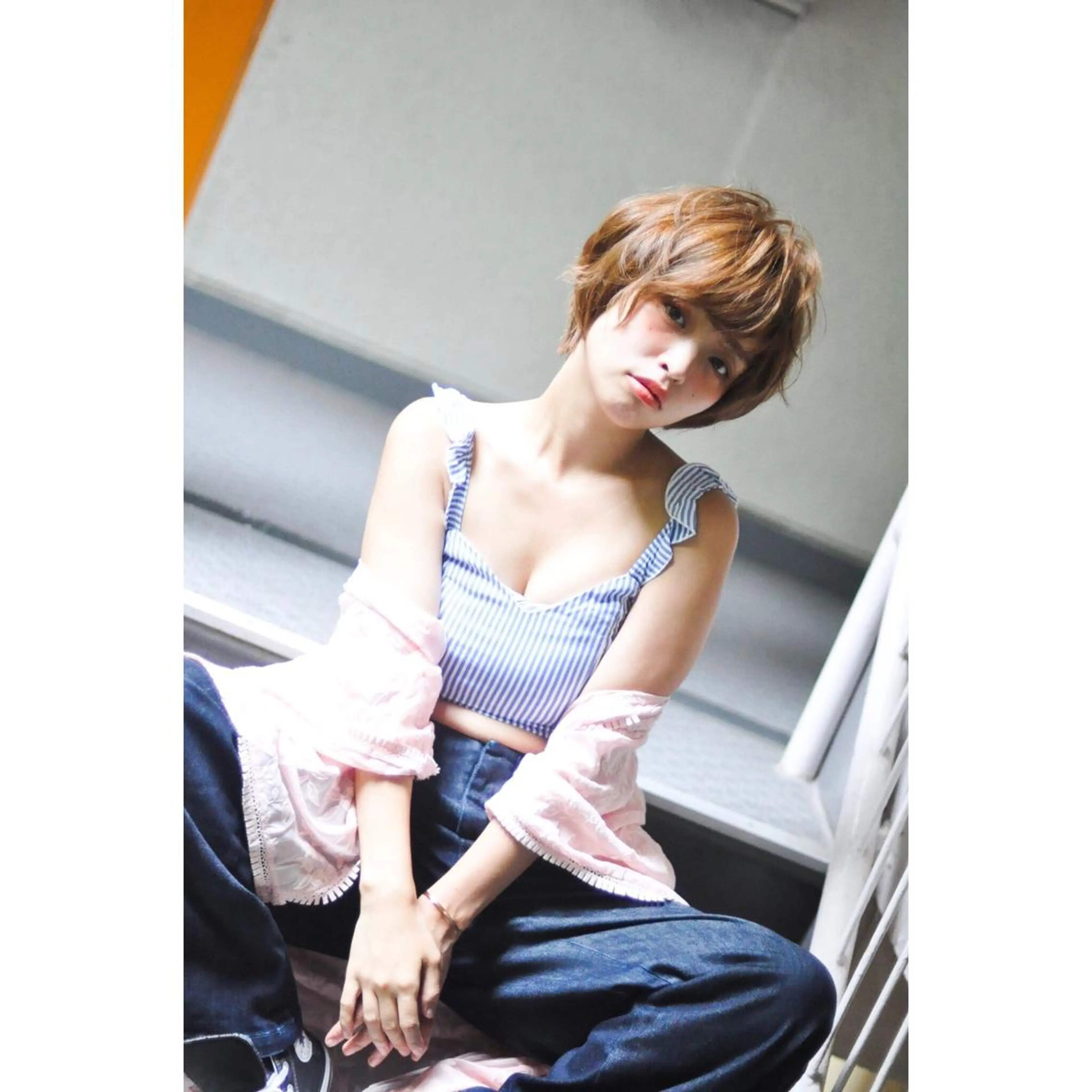 ショート カラー パーマ ヘアアレンジ メンズ キッズ メンズハイトーン マッシュ ハイトーンカラー ショートヘア カット トリートメント ヘッドスパ 野口 秀人 🫧髪質改善🫧のヘアスタイル