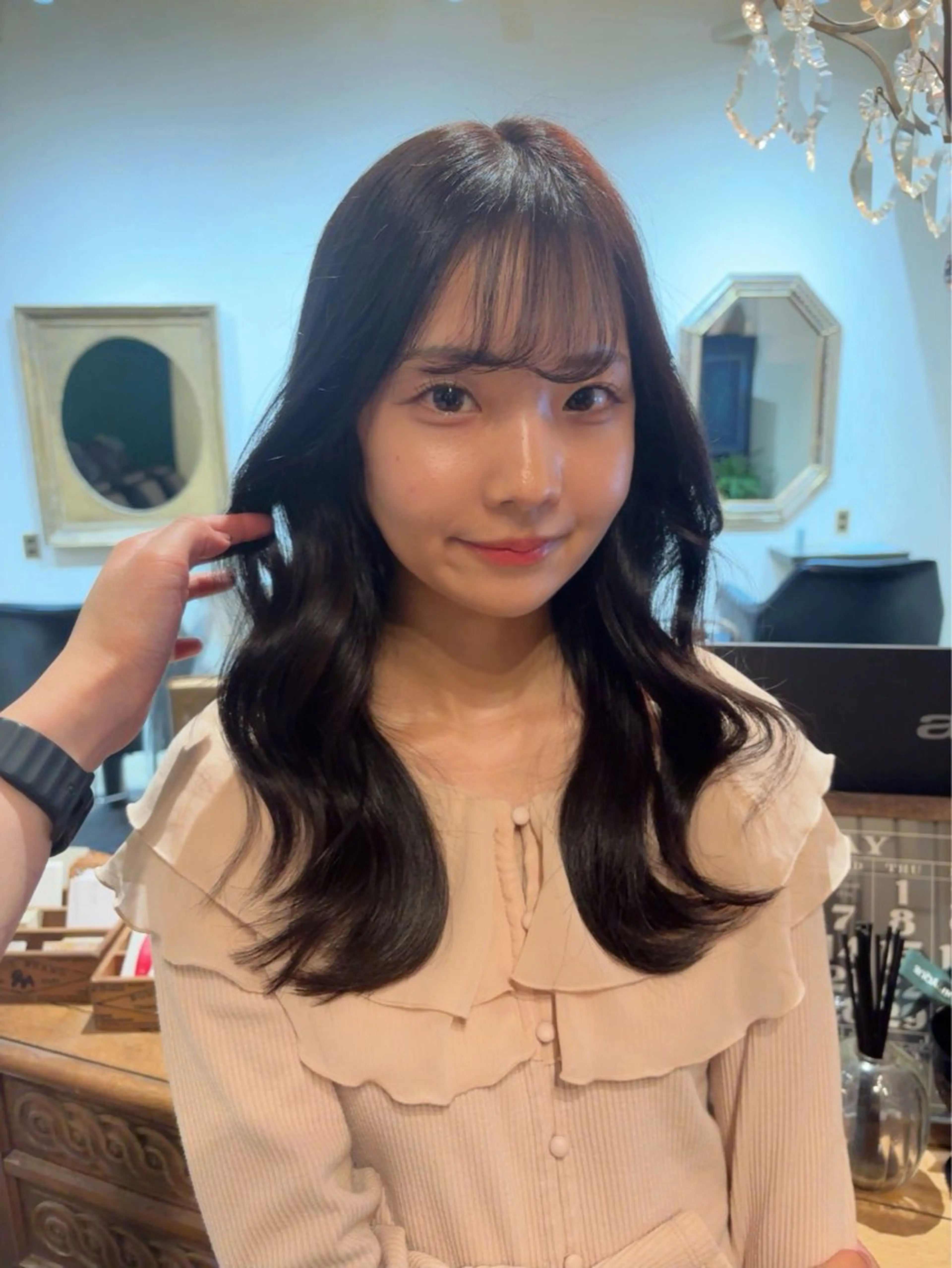 セミロング ブリーチ/エクステ はしもと　そな🫧のヘアスタイル