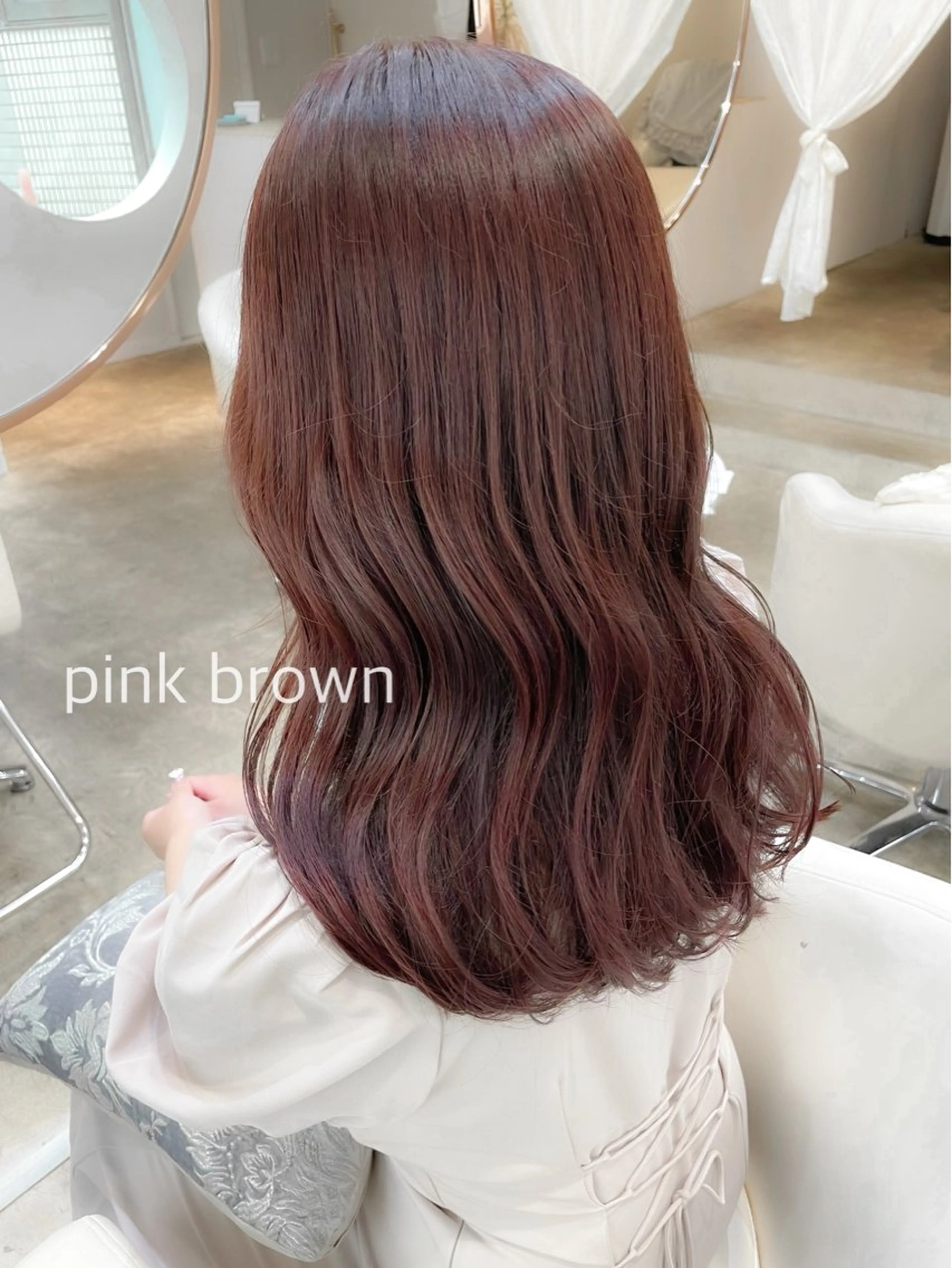 ミディアム カラー カット ヘアカラー ミディアム/顔周り/ ベージュ🌼mayuのヘアスタイル