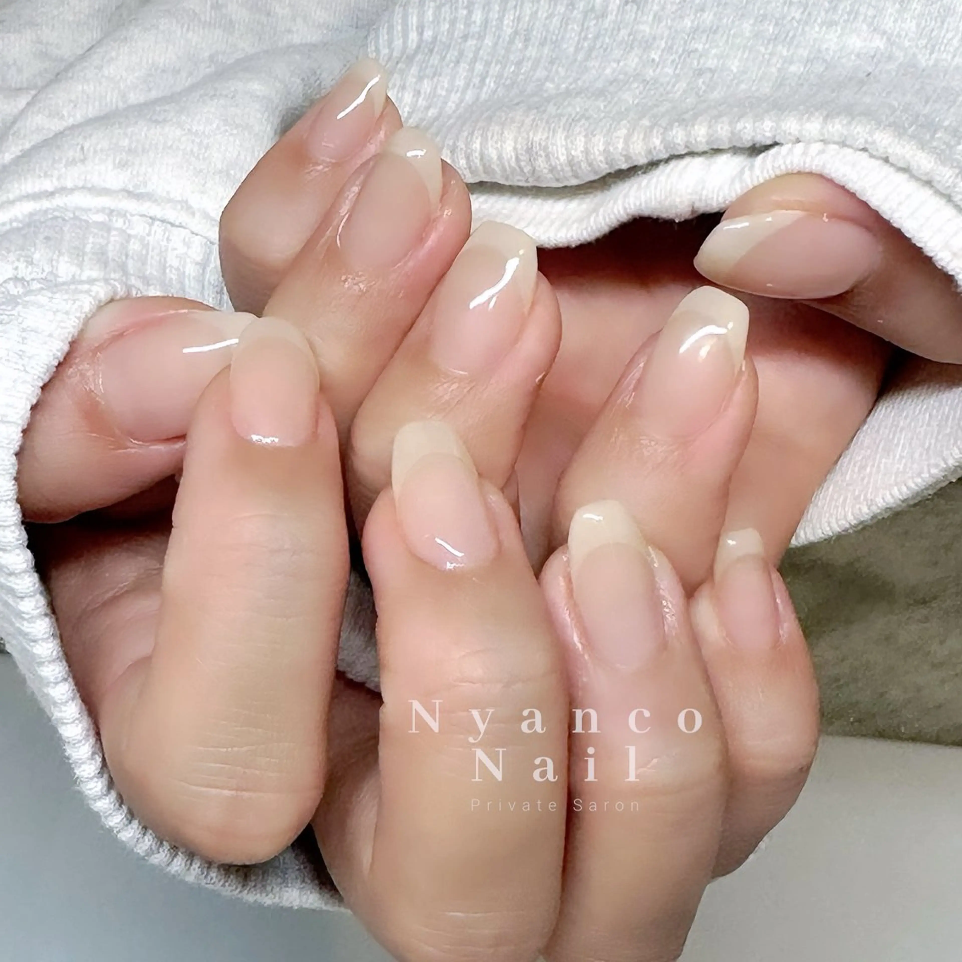 ネイル フレンチネイル ジェルネイル オフィスネイル シンプルネイル 冬ネイル Nyanco Nailのネイルデザイン