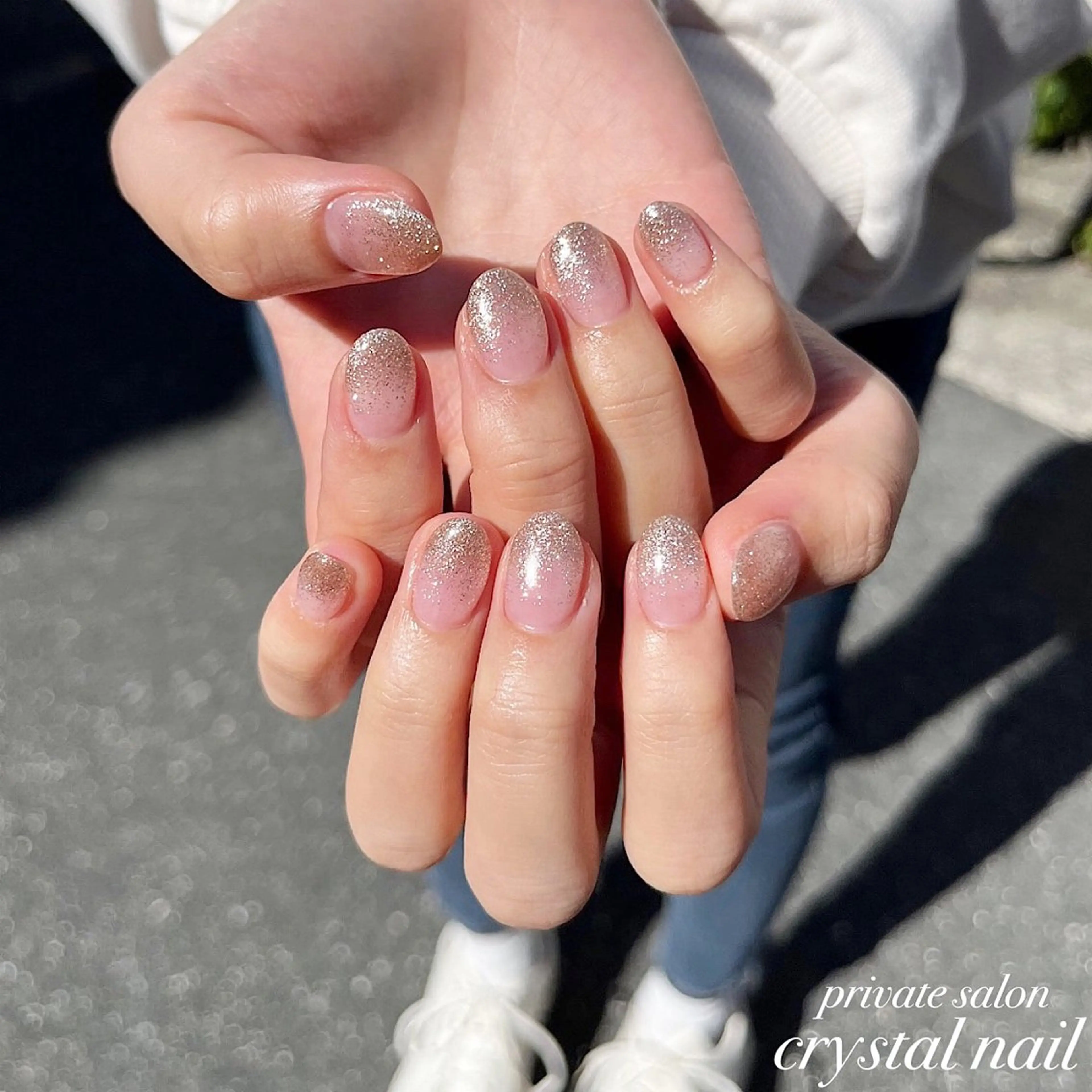 ネイル ラメ(グリッター) ラメグラデーション Crystal Nailのネイルデザイン