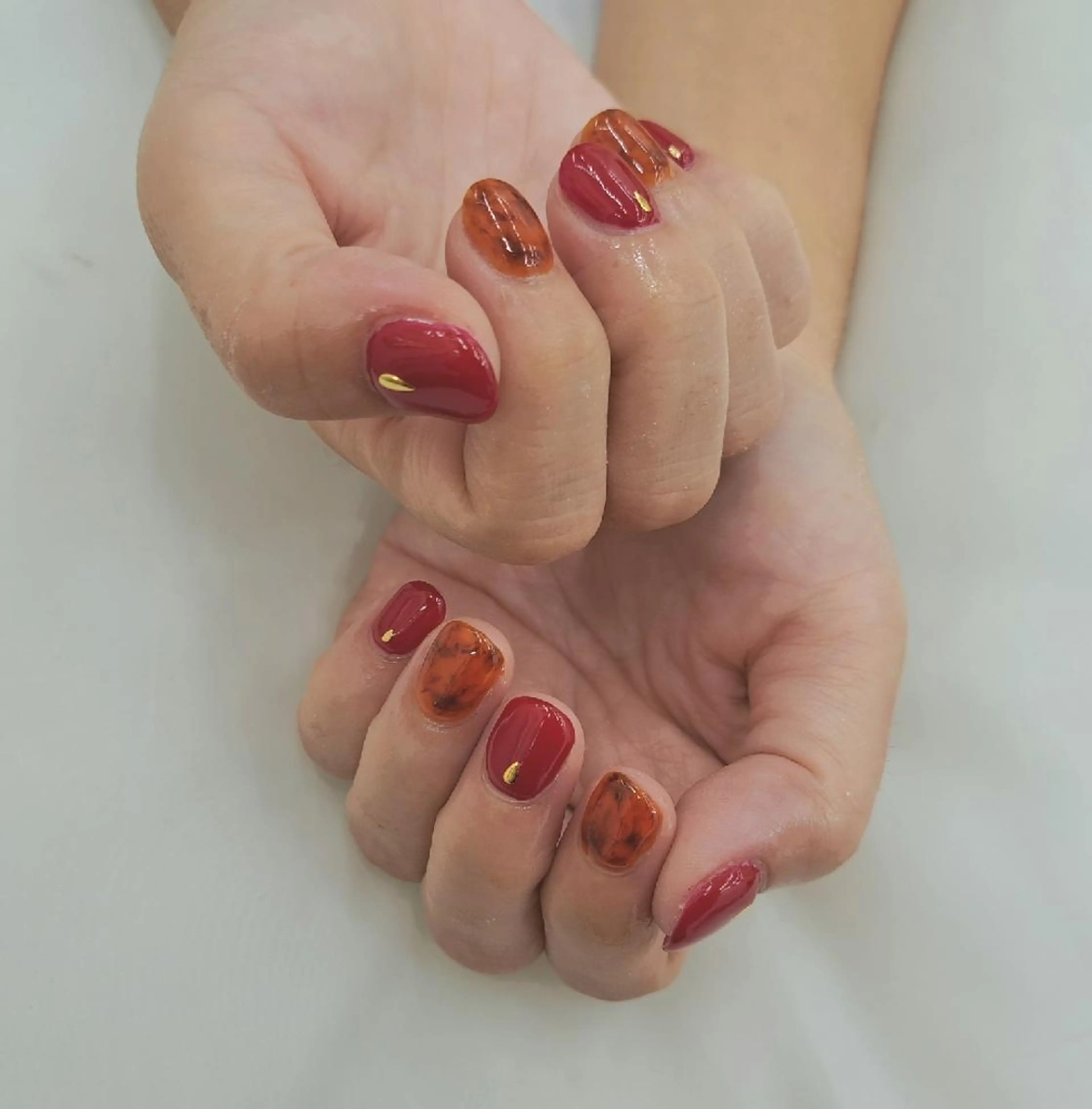 ネイル べっ甲ネイル ハンドネイル Bianca八王子 まえさだのネイルデザイン