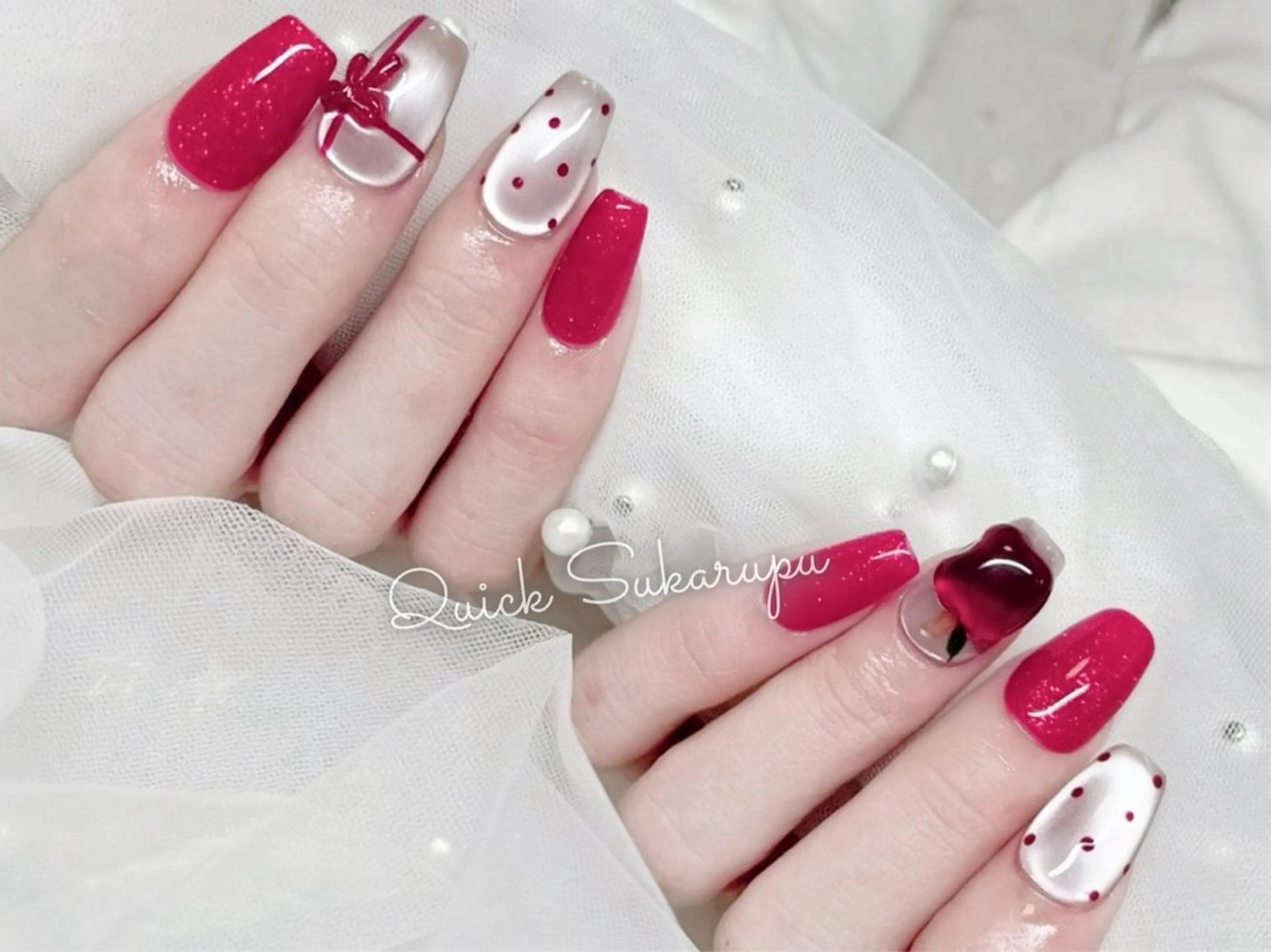 ミディアム Quick Sukarupuのネイルデザイン