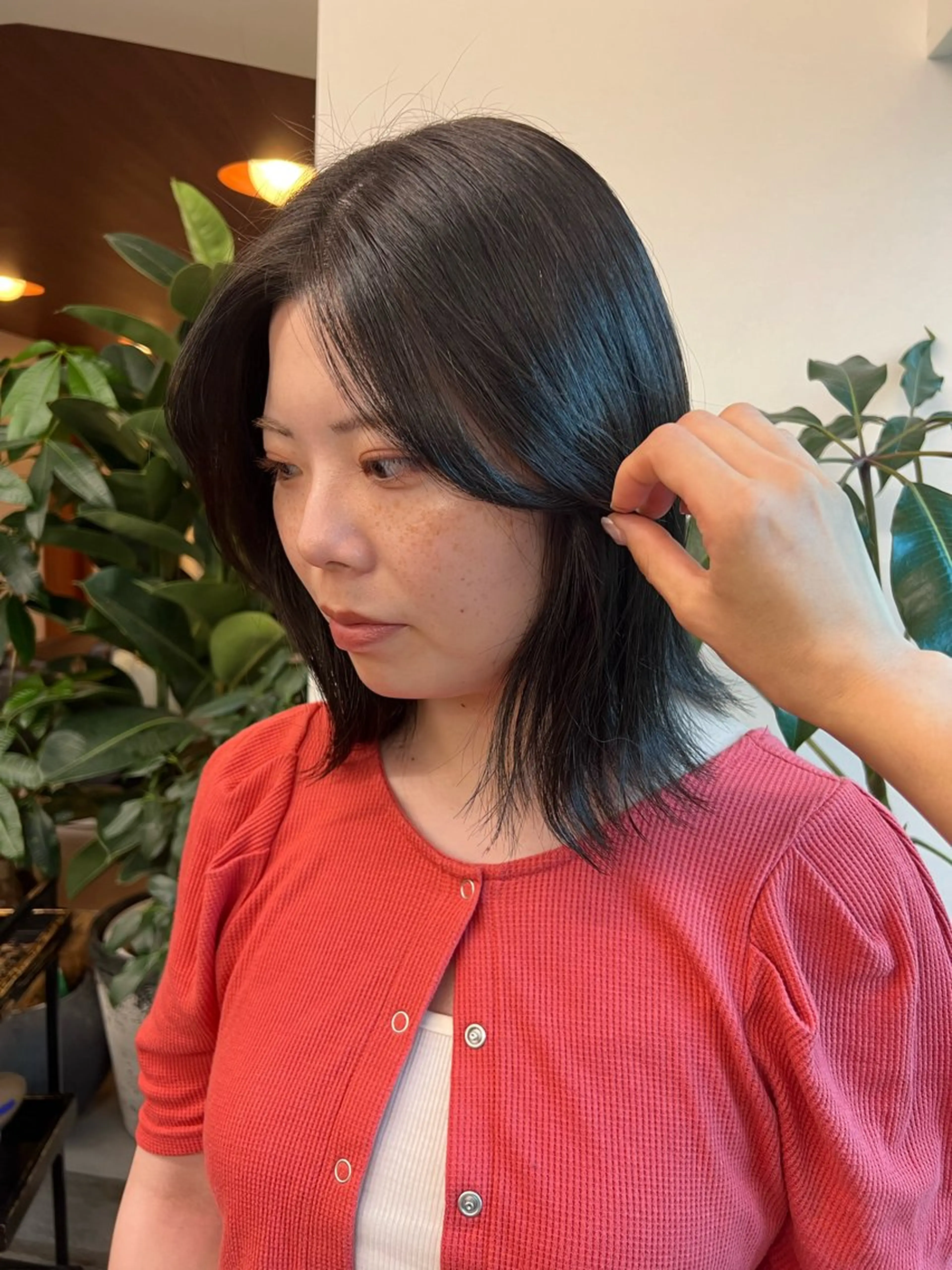 ショート カラー ヘアカラー ミディアムレイヤー/ 艶カラー🎀　emiのヘアスタイル