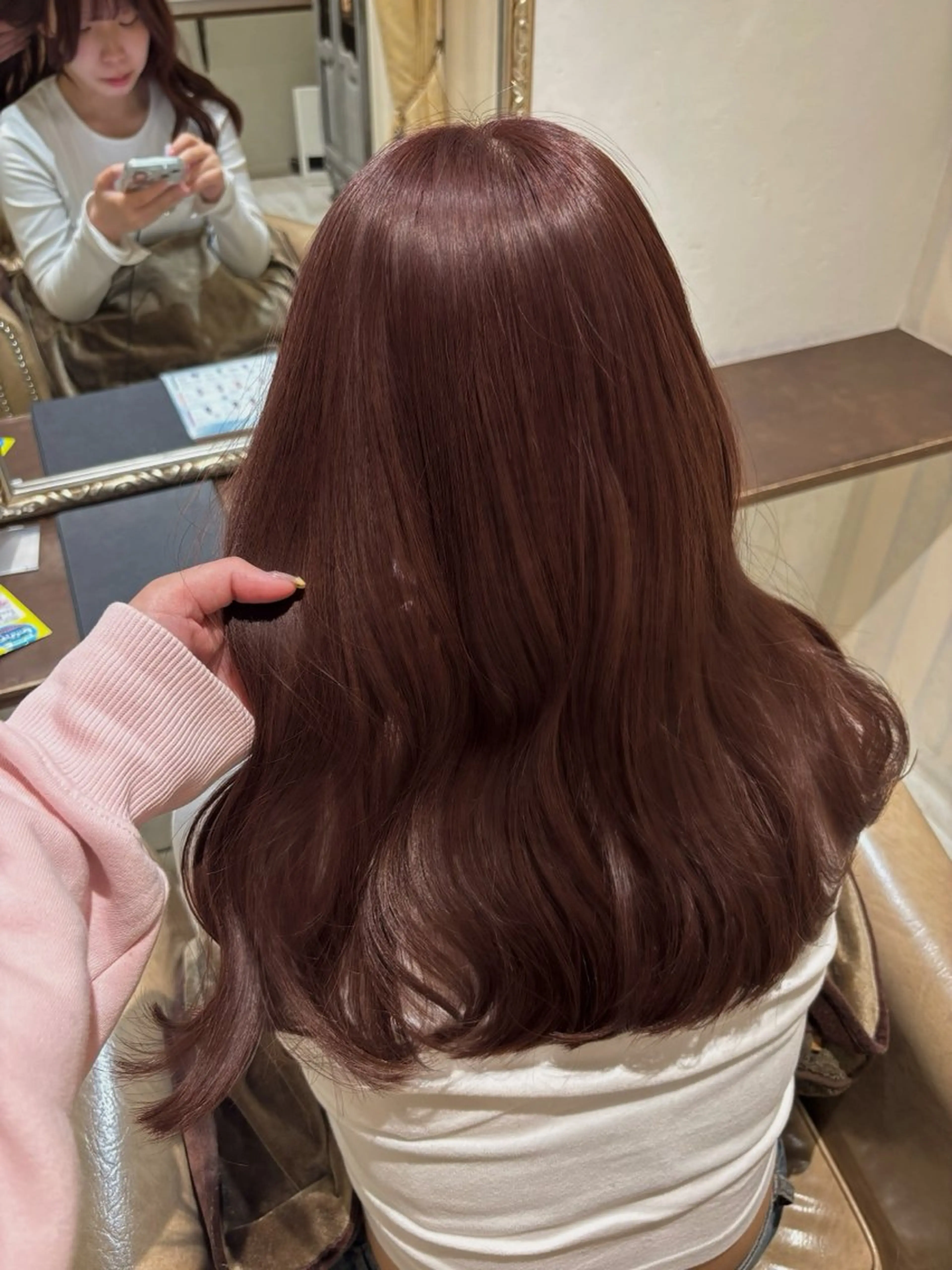 ロング カラー ブリーチ ケアカラー ダブルカラー ブリーチなしカラー ふうか 心斎橋美容室のヘアスタイル
