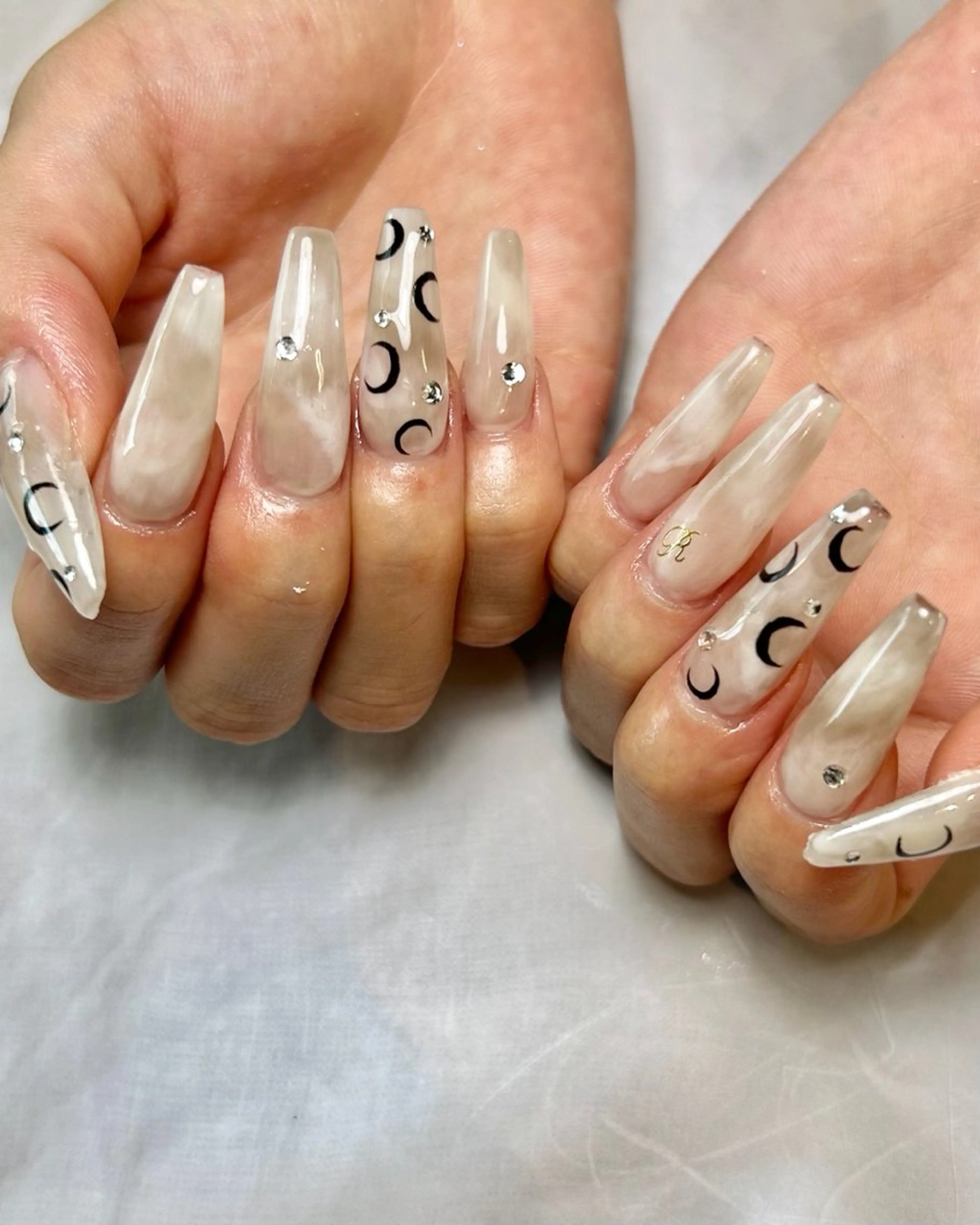 ネイル アートネイル クリアネイル 持ち込み ニュアンスネイル ハンドネイル Reflection marikoのネイルデザイン