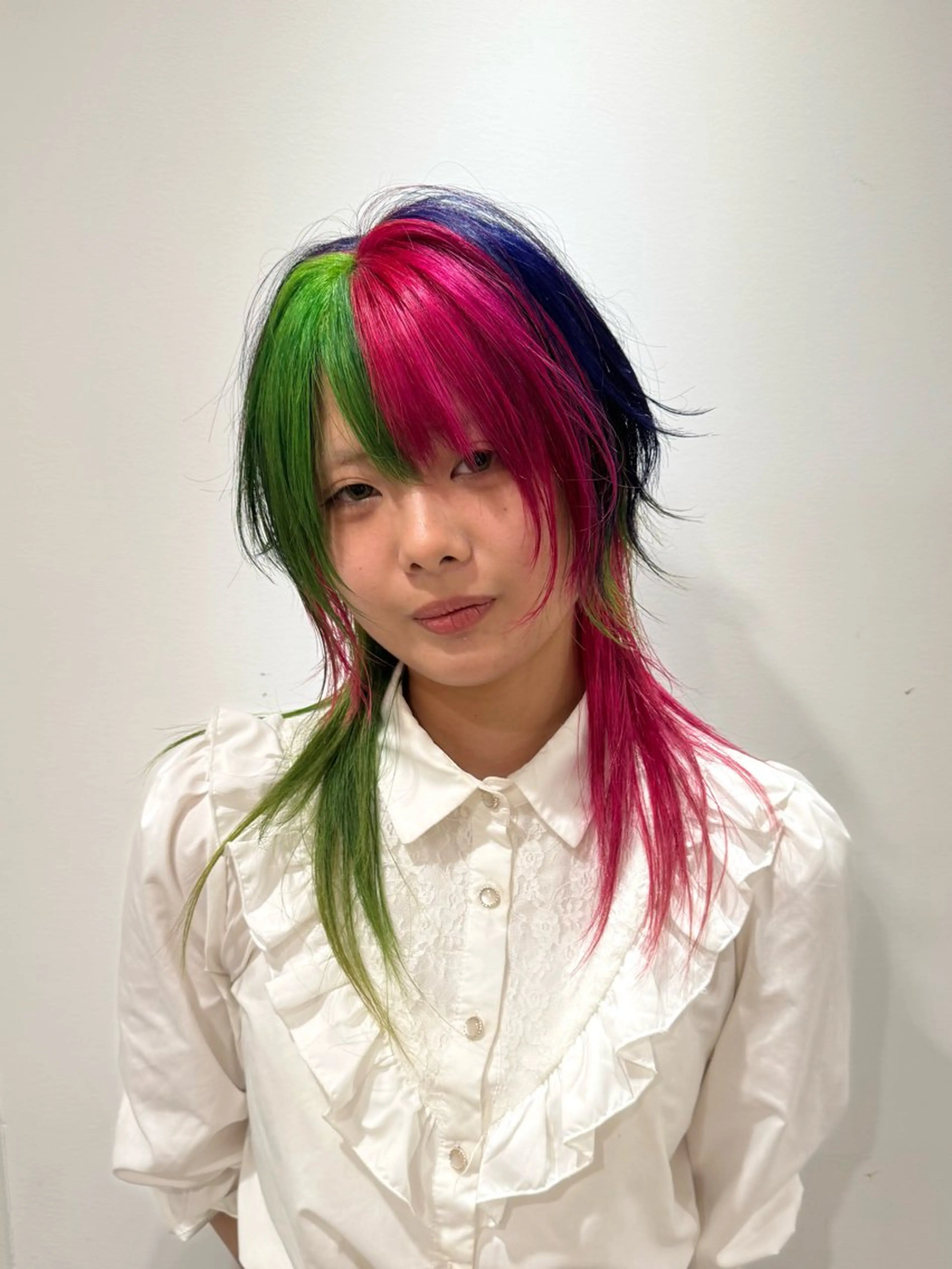 ロング カラー ハイトーンカラー ハッシュカット レイヤーカット ウルフカット カット ヘアカラー トリートメント ハイトーン/レイヤー /ウルフ⭐️永田⭐️のヘアスタイル