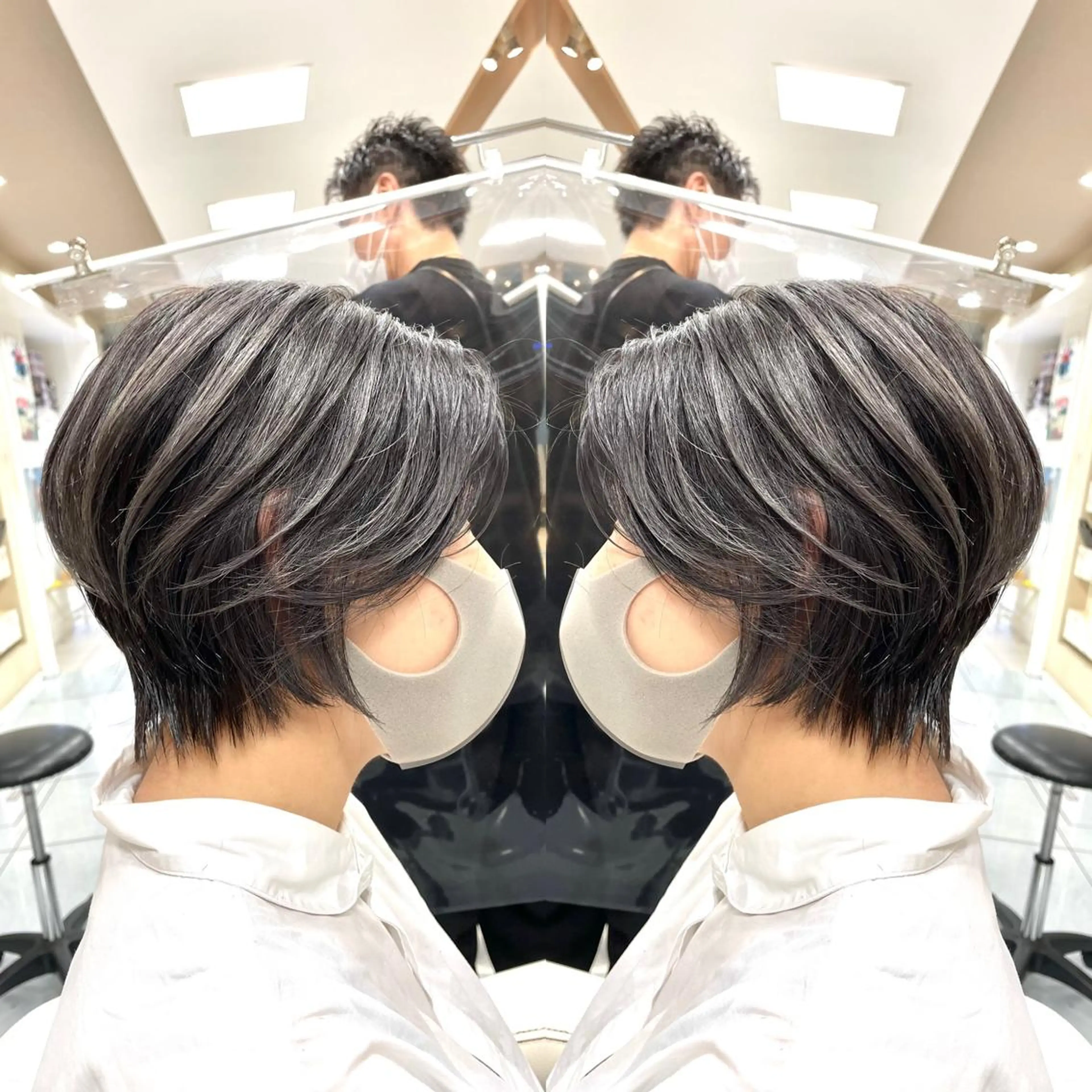 ショート カラー カット ヘアカラー トリートメント 縮毛/レイヤー 韓国/橋口のヘアスタイル