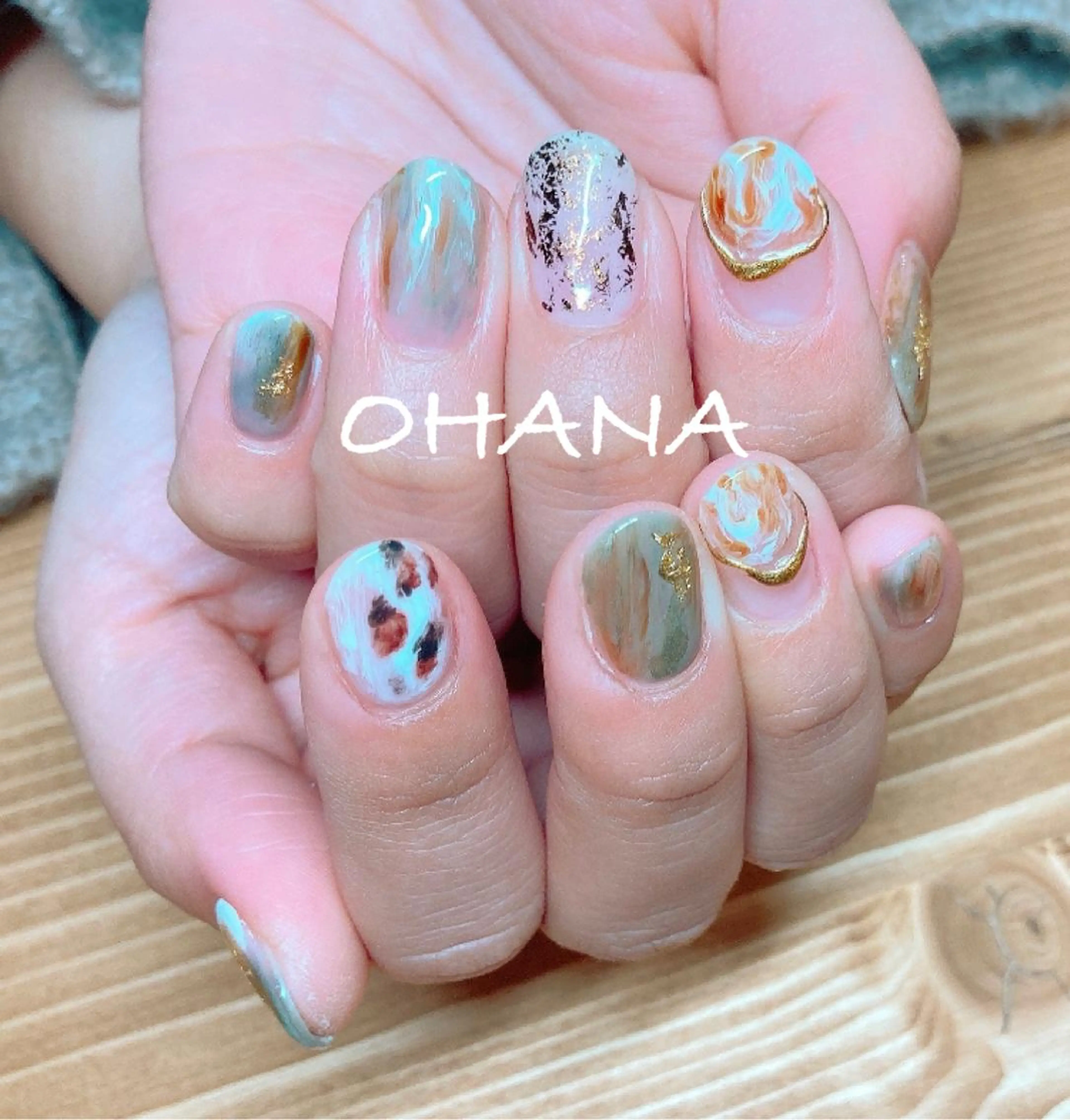 ネイル アートネイル べっ甲ネイル フットネイル マグネットネイル ミラーネイル nailroom  OHANA所属・nailroom OHANA🌴のネイルデザイン