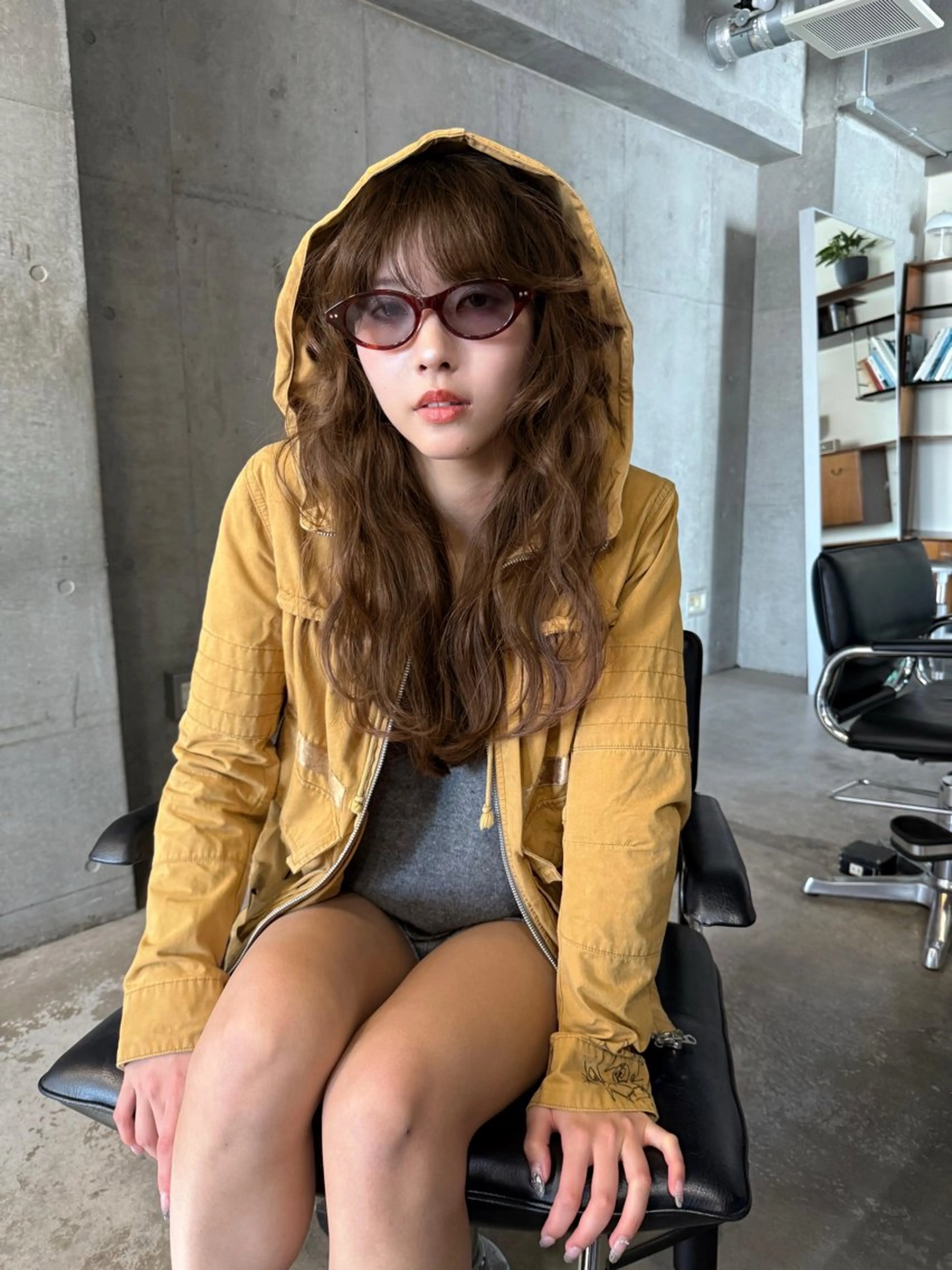 セミロング ボブ レイヤーカット カット ヘアカラー レイヤーカット\ウル フ　chinatsuのヘアスタイル